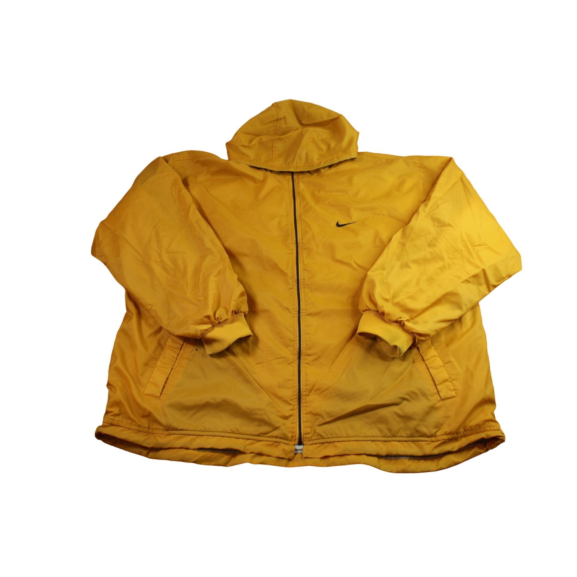 Nike Vintage Nike ZipUp Satin Jacket Yellow XL N41DQU Grailed