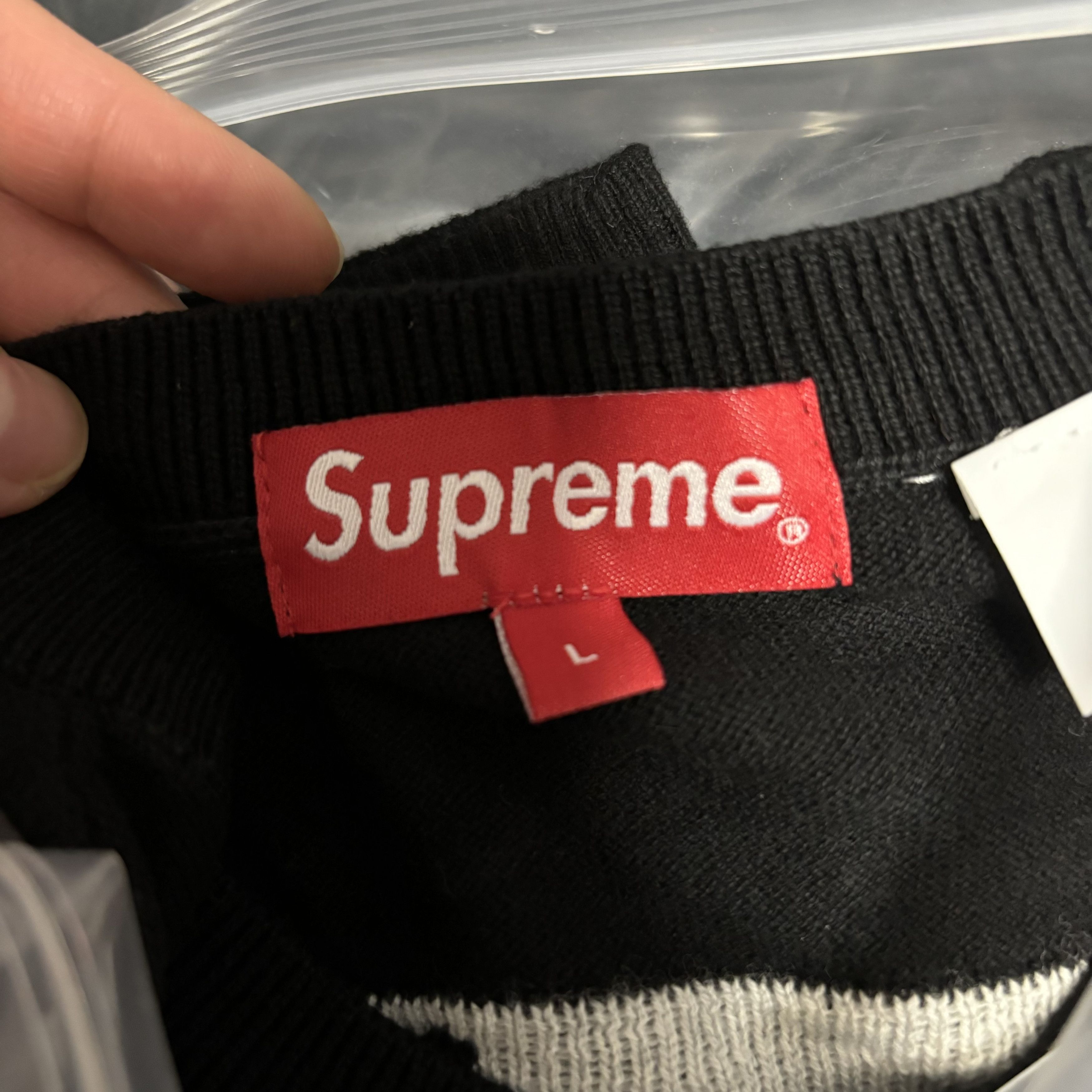 Supreme Supreme Big Cats Jacquard L/S Top Black - 23SS Size US L / EU 52-54 / 3 - 9 Thumbnail