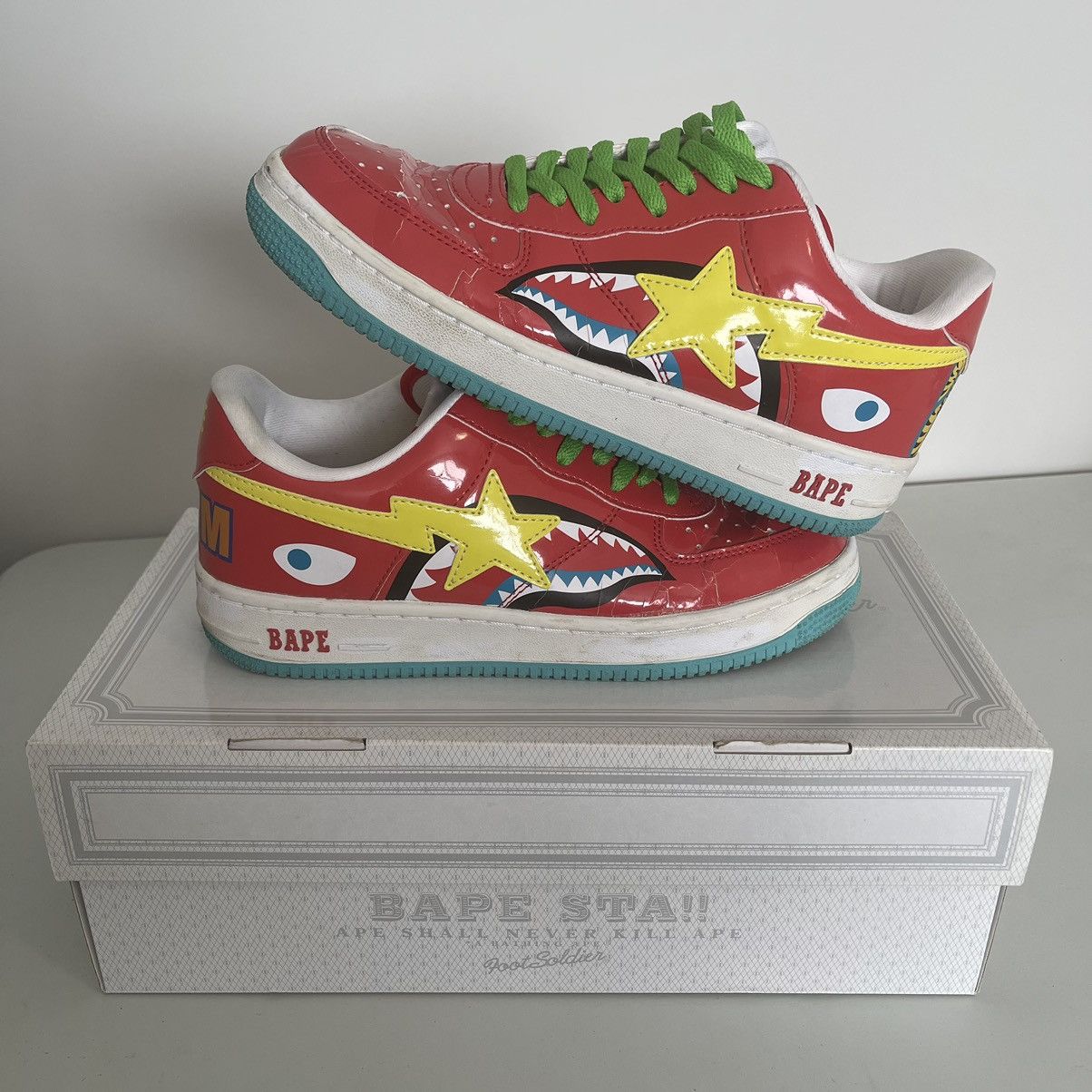 Bape Shark Bapesta Size US 9 / EU 42 - 1 Thumbnail