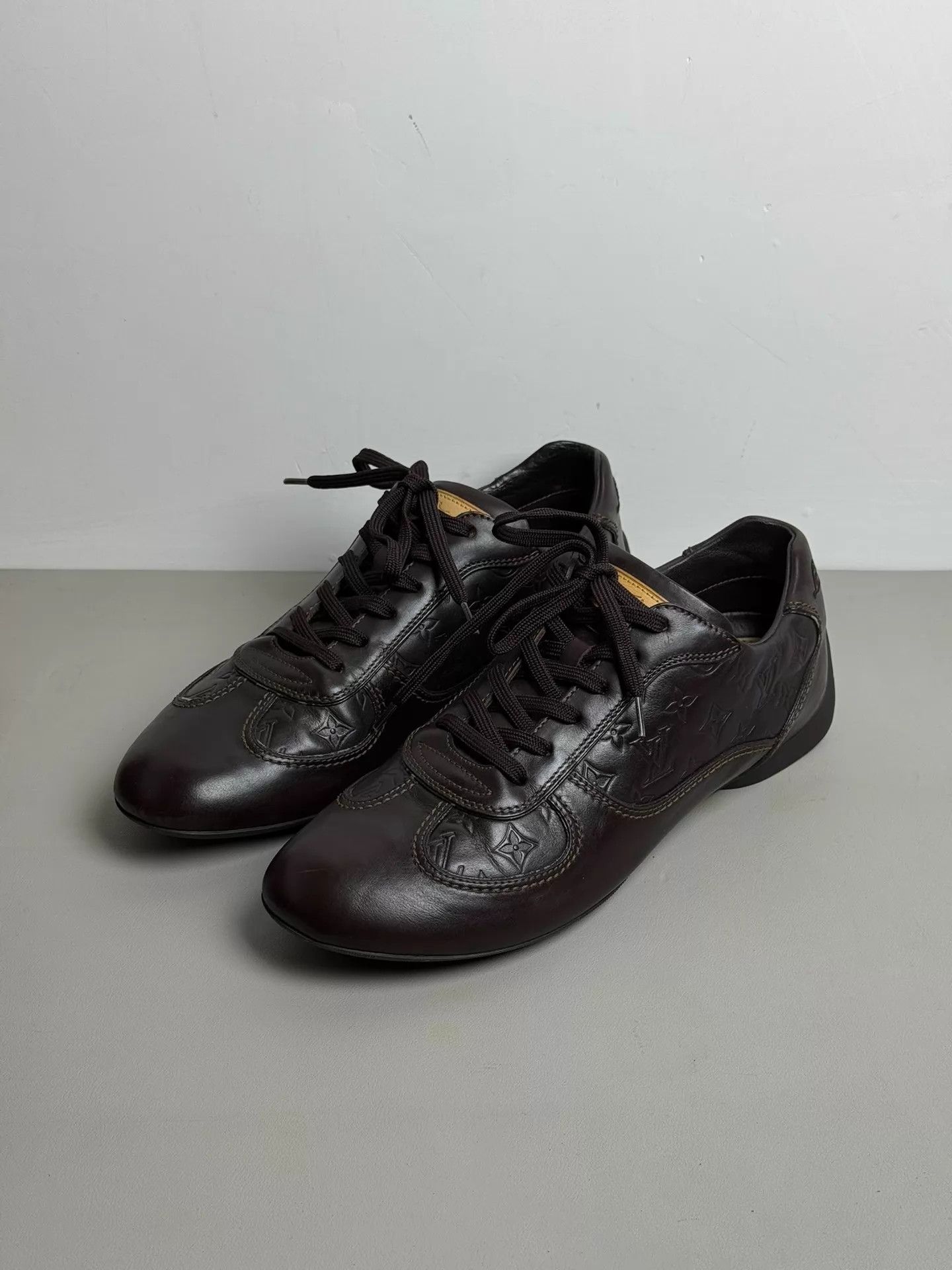 Louis Vuitton LV Monogram Dark Brown Flat Shoes UK6.5 (EU 41-42.5) Size US 7.5 / EU 40-41 - 1 Thumbnail