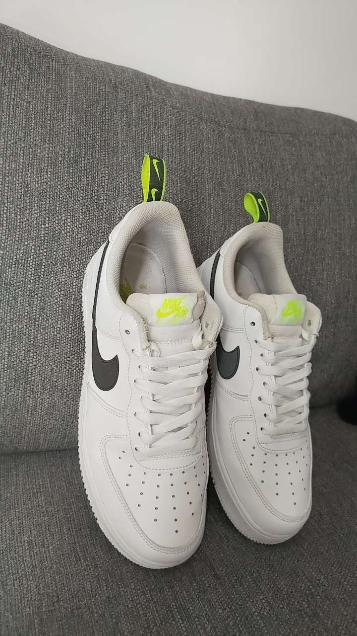 Nike Nike Air Force 1 White/Black Volt Green Size US 9 / EU 42 - 1 Thumbnail