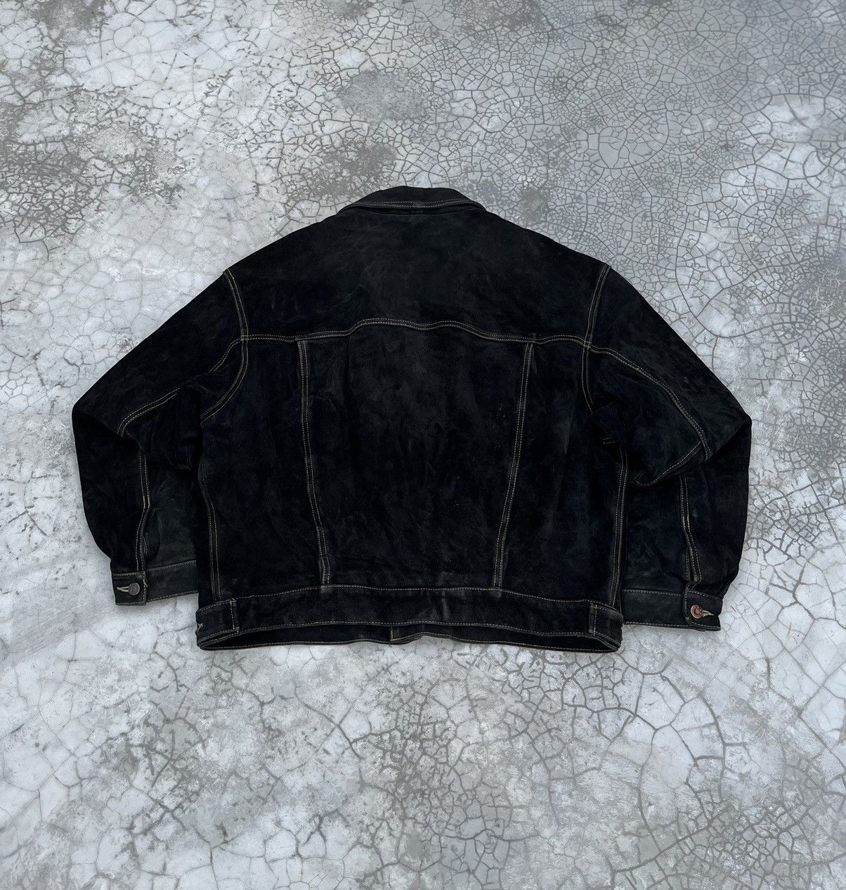 Diesel 90s VINTAGE DIESEL WESTERN TRUCKER LEATHER SUEDE Size US XL / EU 56 / 4 - 3 Thumbnail