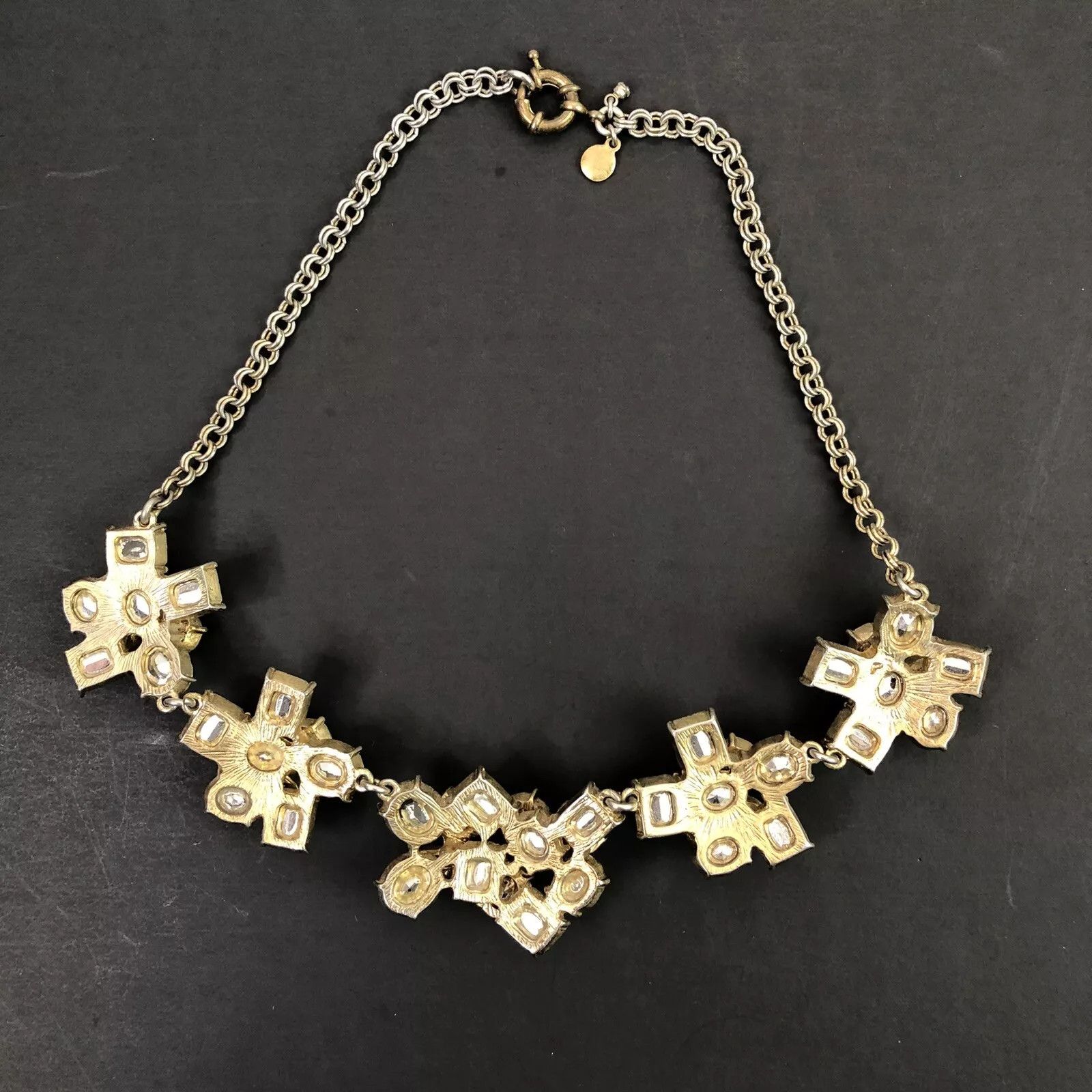 J.Crew J Crew Y2K Rhinestones Necklace Pastel Light Gold Color Size ONE SIZE - 4 Thumbnail