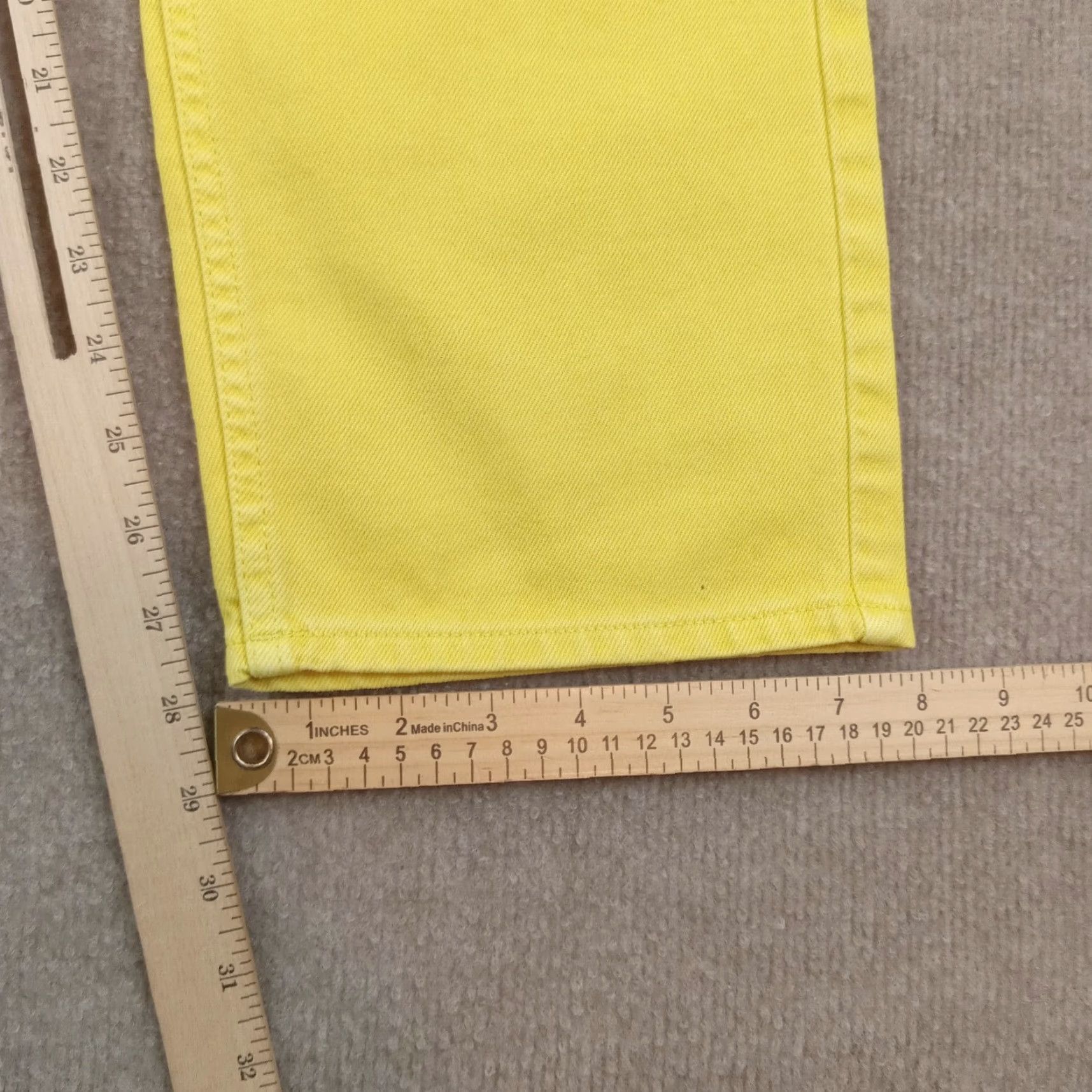 Calvin Klein Calvin Klein Jeans Yellow Denim Straight Leg Casual 31 (33x28) Mens Size US 31 - 4 Thumbnail