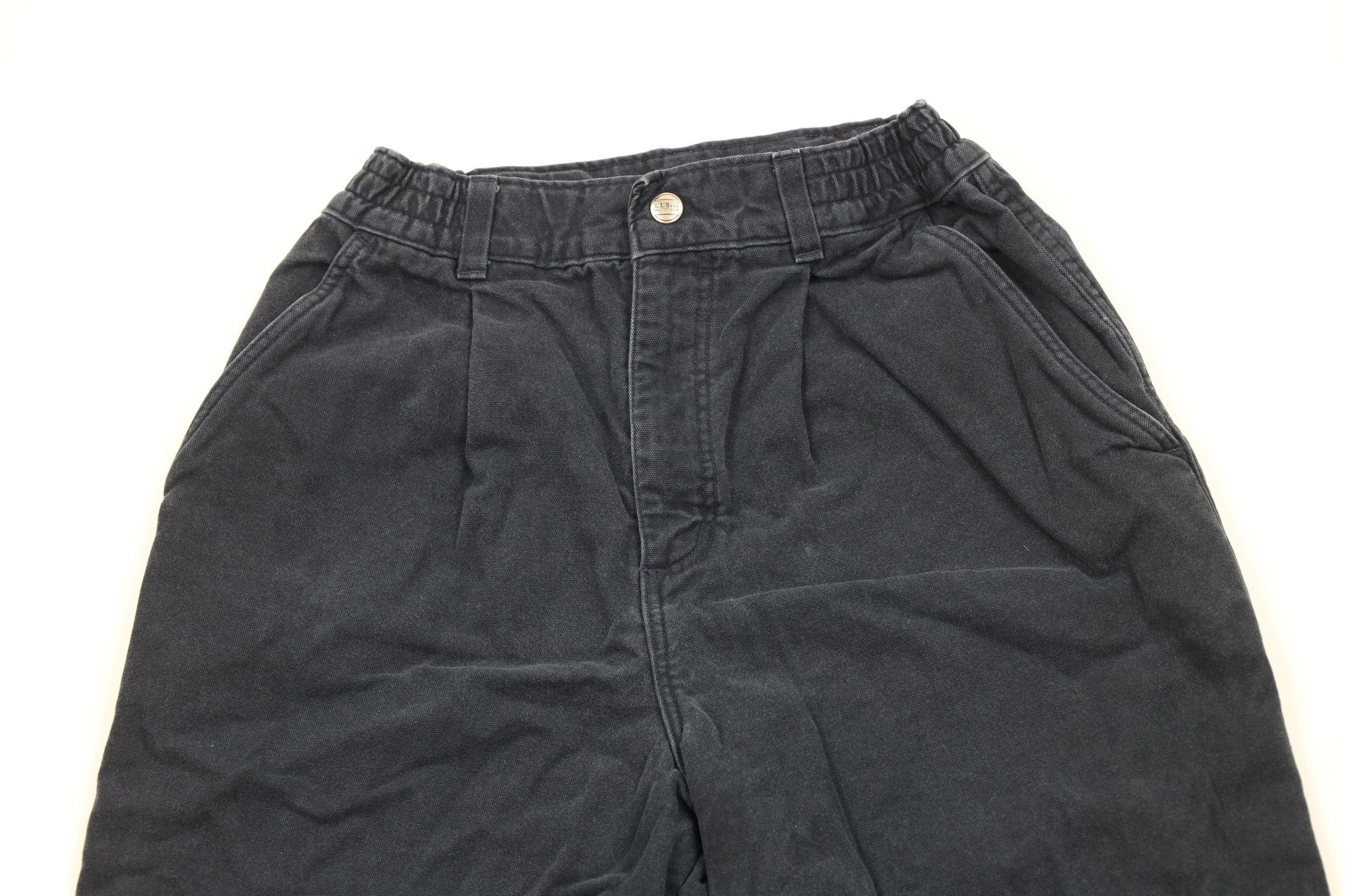 L.L. Bean Vintage 90s LL Bean Flannel Lined Canvas Pants Navy Blue USA Size 27" / US 4 / IT 40 - 3 Thumbnail