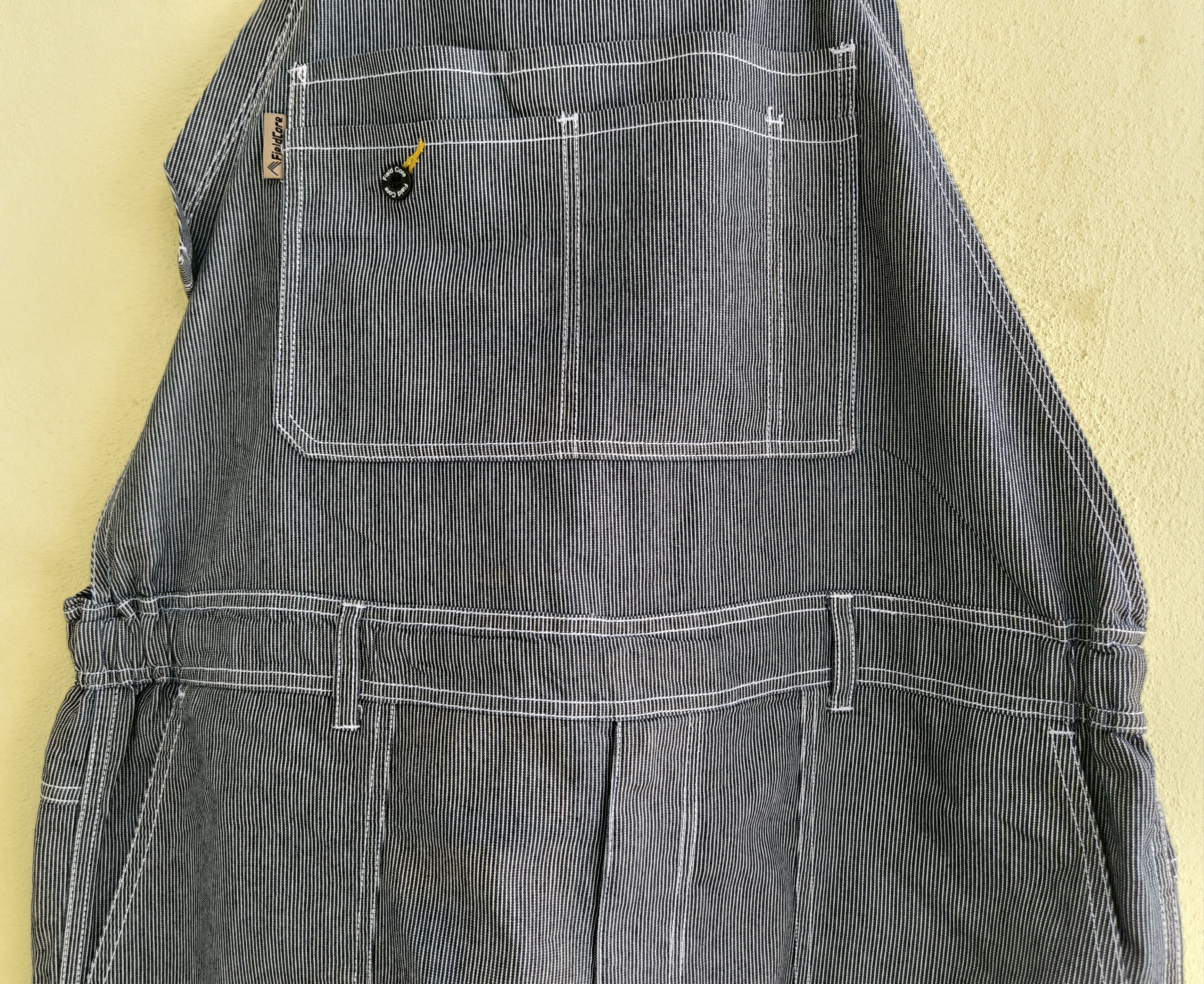 Japanese Brand FIELDCORE workwear hickory overall Size US 38 / EU 54 - 3 Thumbnail