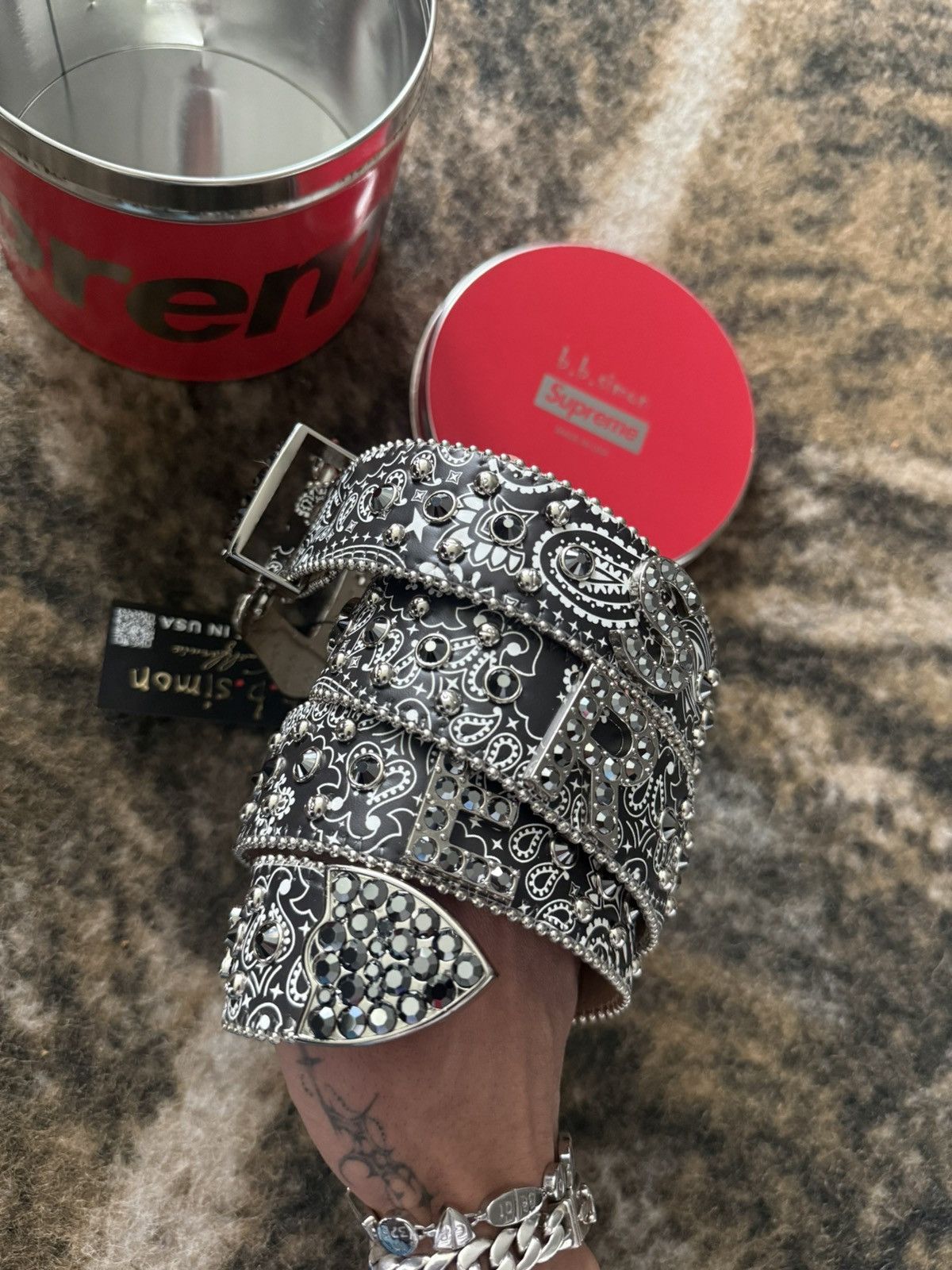 B.B. Simon × Supreme SUPREME BB SIMON BANDANA BELT Size 34 - 4 Thumbnail