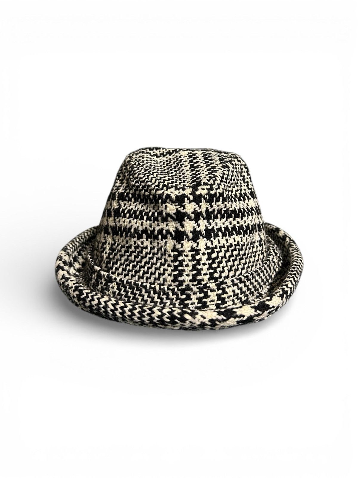 Vintage New York Hat Co. Wool Blend Houndstooth Pork Pie Hat Size ONE SIZE - 2 Thumbnail