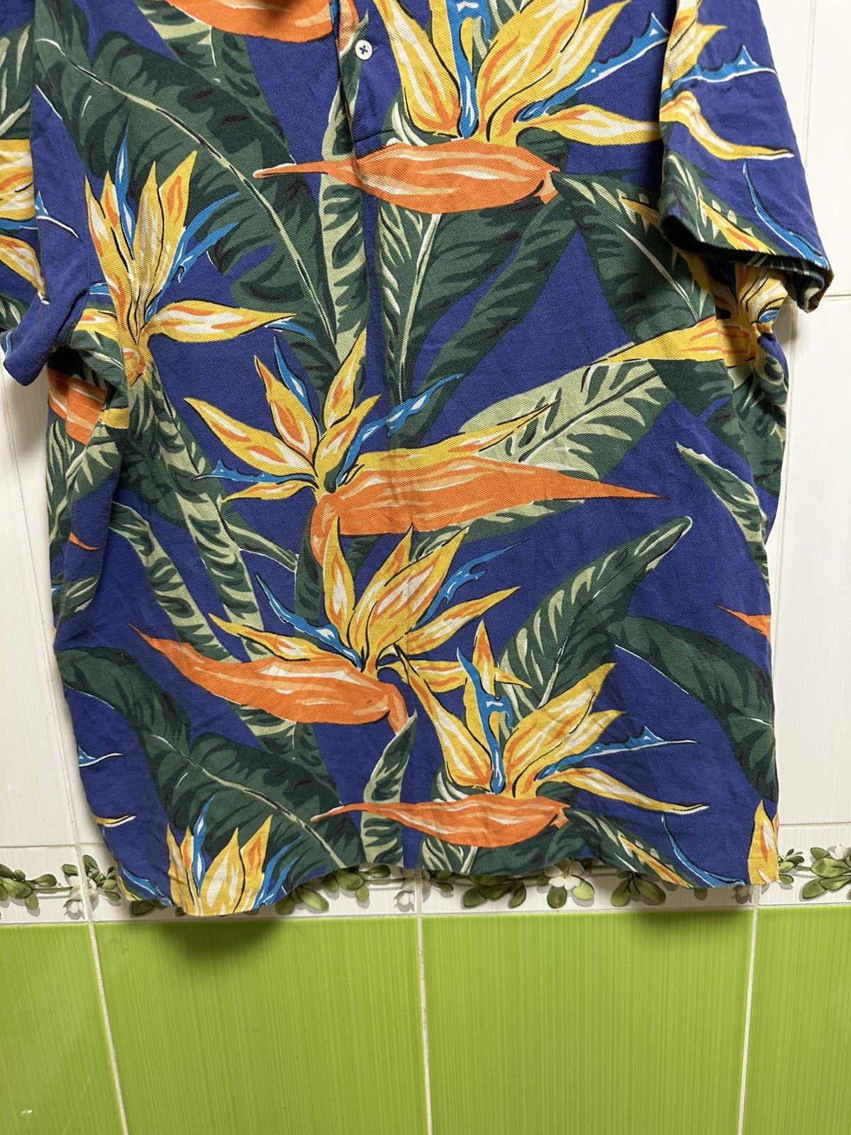 Polo Ralph Lauren Polo Ralph Lauren Birds Paradise Polo Men's Vintage Floral Size US XL / EU 56 / 4 - 2 Thumbnail