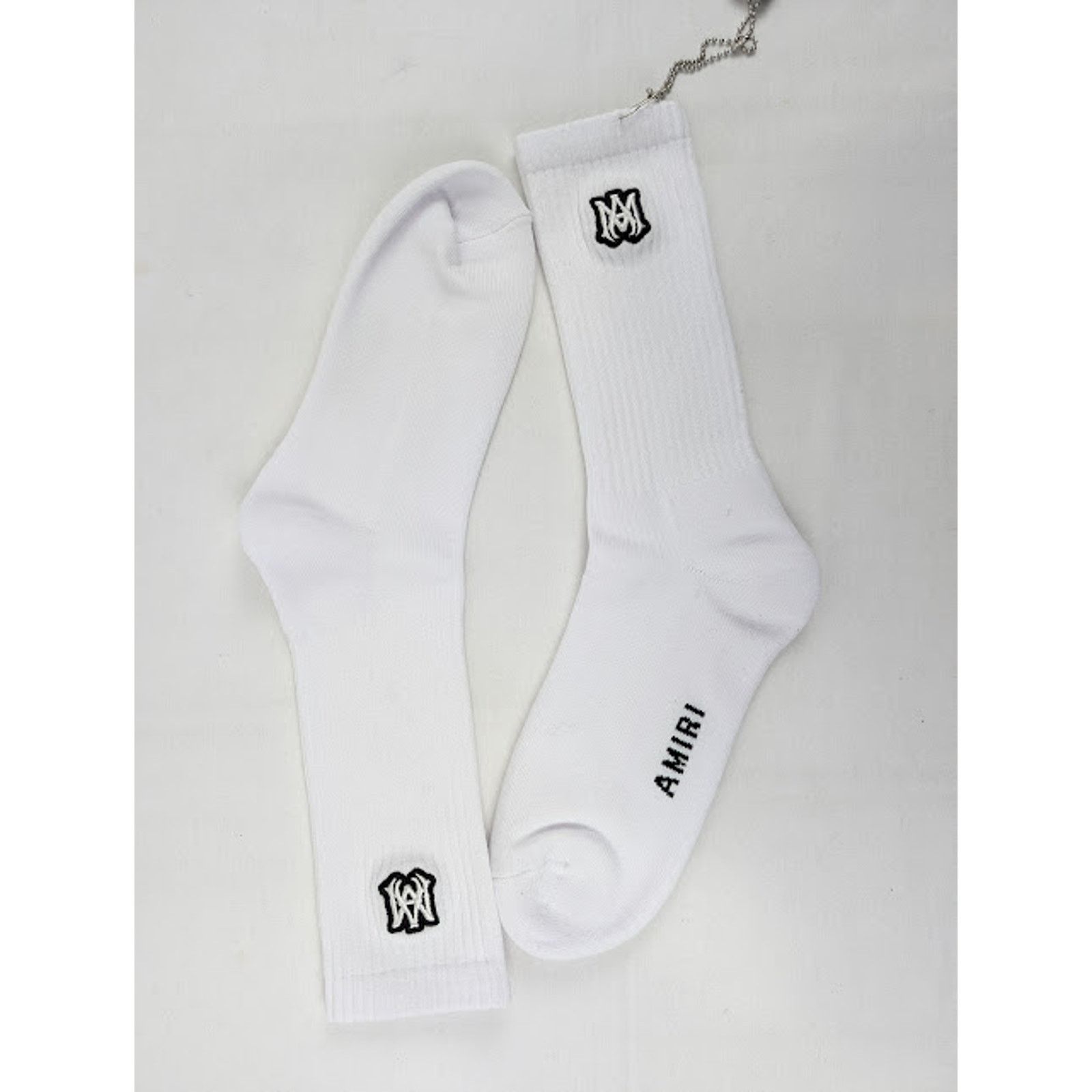 Amiri o1rshd1 Q:3 / Size: 45/46 / MA Embroidery Socks White/Black Size ONE SIZE - 9 Thumbnail