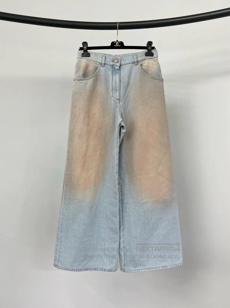 Chanel Chanel Orange gradient wide-leg jeans Size 25" / US 0 / IT 36 - 1 Thumbnail