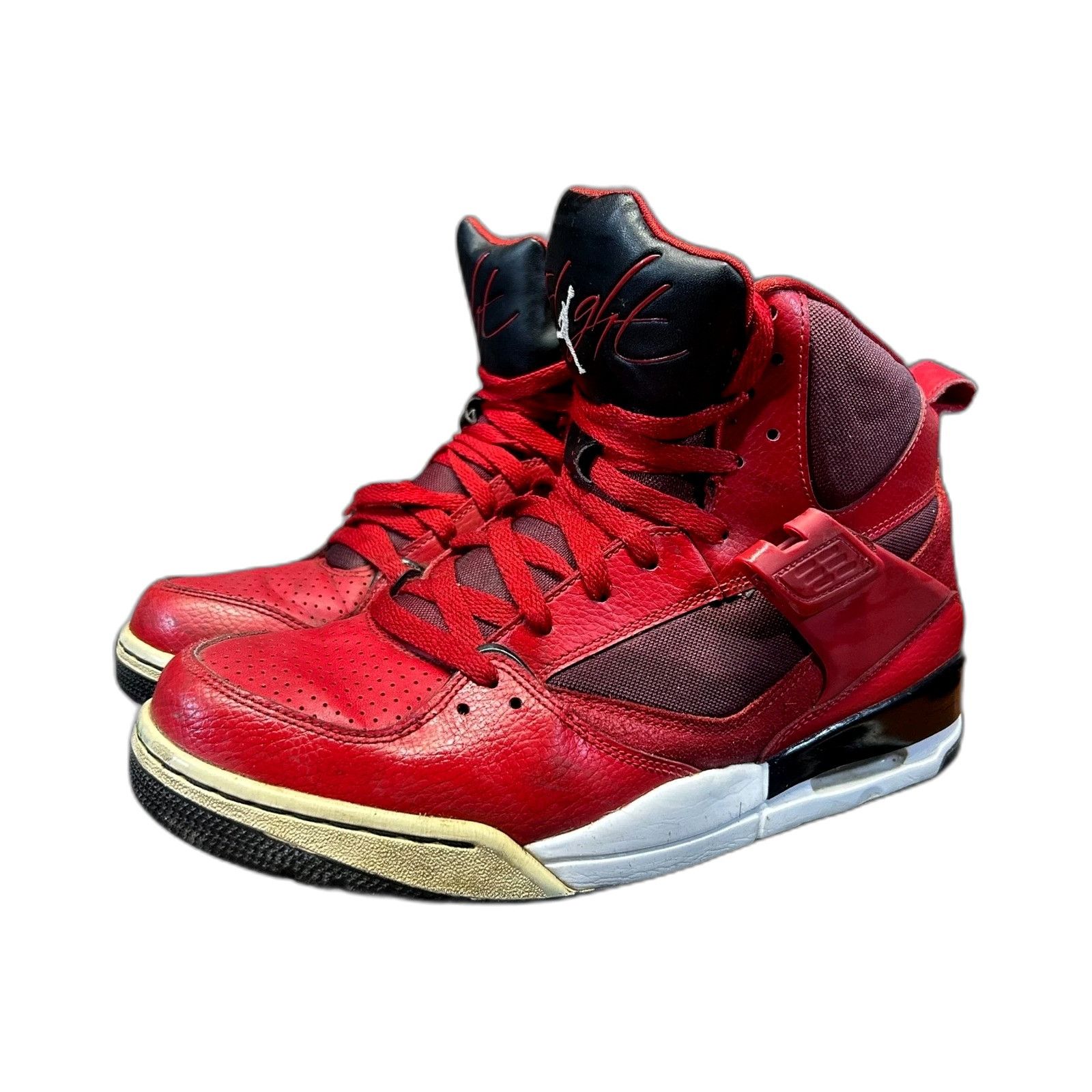 Jordan Brand Nike Mens Air Jordan Flight 45 High 616816-600 Red Basketbal Size US 9.5 / EU 42-43 - 3 Thumbnail