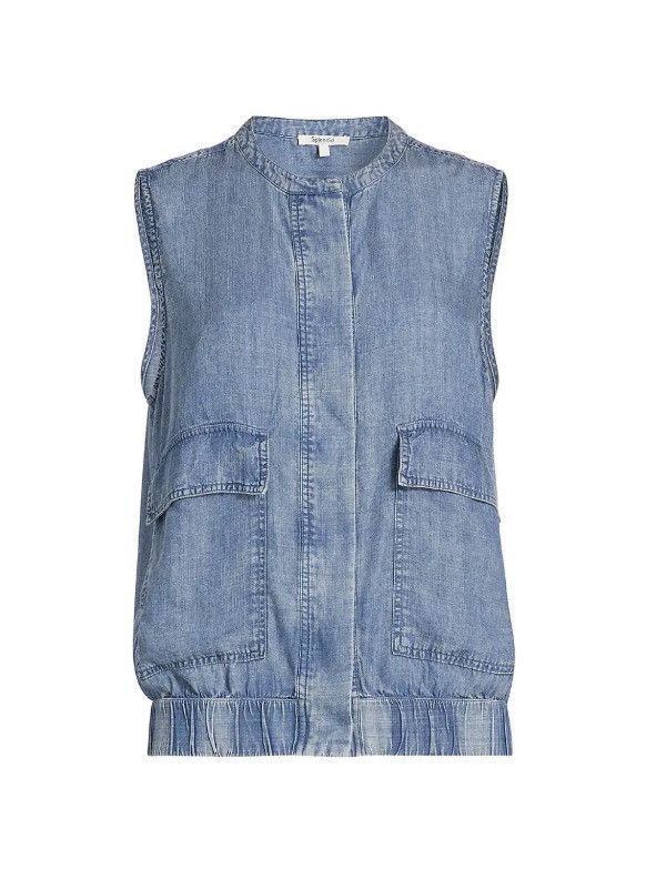 Splendid Splendid Chase Indigo Denim Vest Tank ( XS ) Size XS / US 0-2 / IT 36-38 - 1 Thumbnail