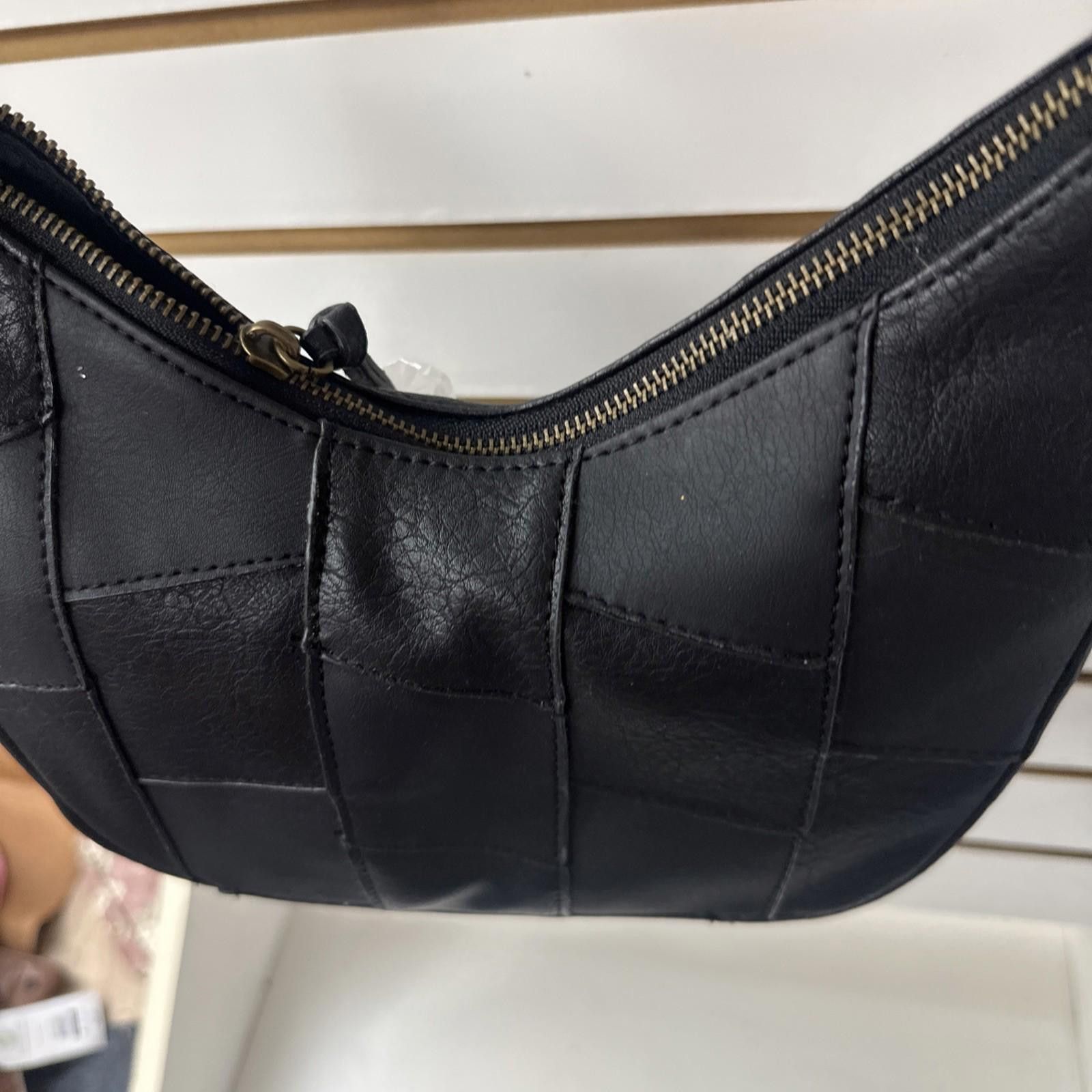 Other Time Tru Black Alice Crossbody Faux Leather Saddle Bag Size ONE SIZE - 4 Thumbnail