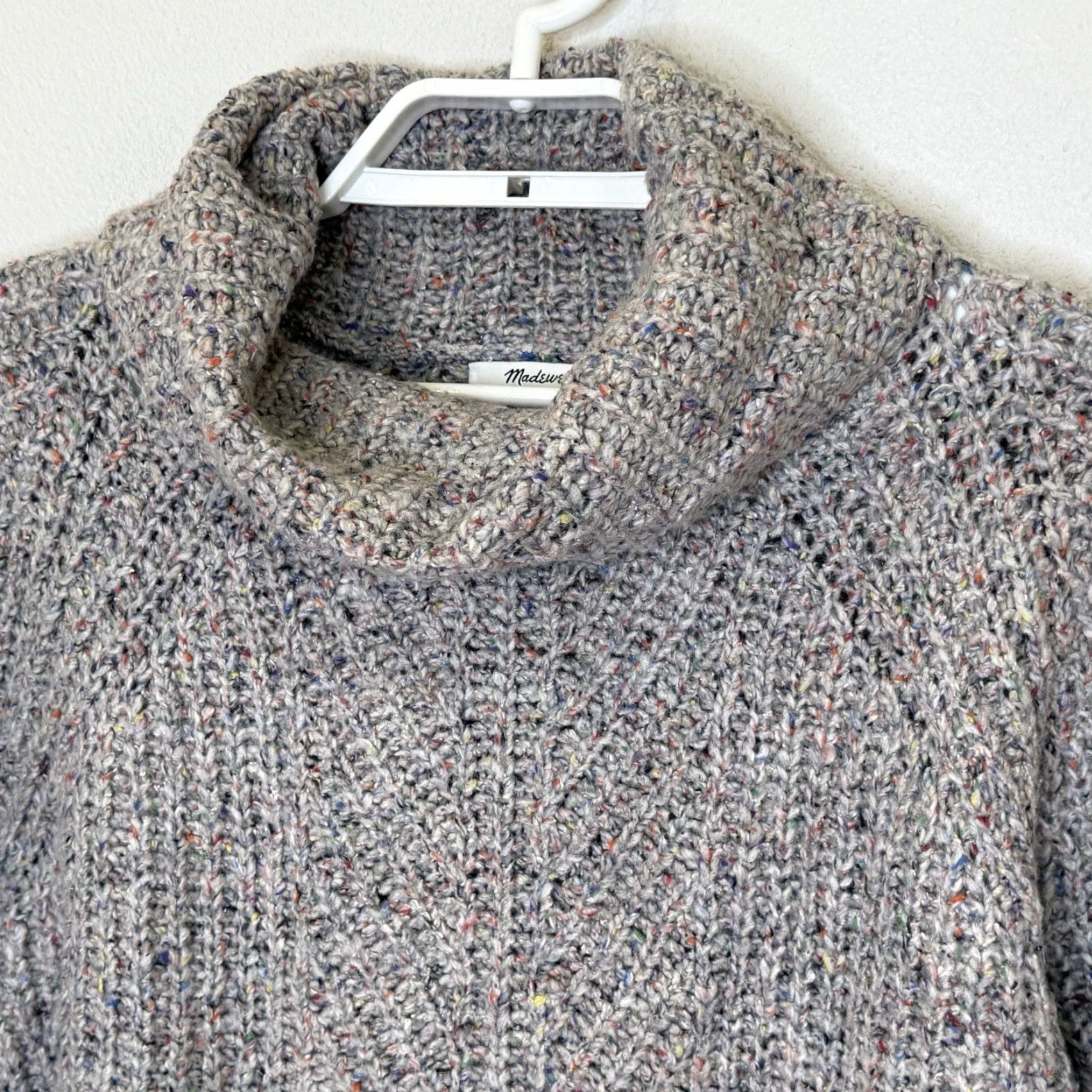 Madewell Madewell Turtle Neck Sweater Womens Size Medium Gray Pullover High Low Slits Size M / US 6-8 / IT 42-44 - 2 Thumbnail
