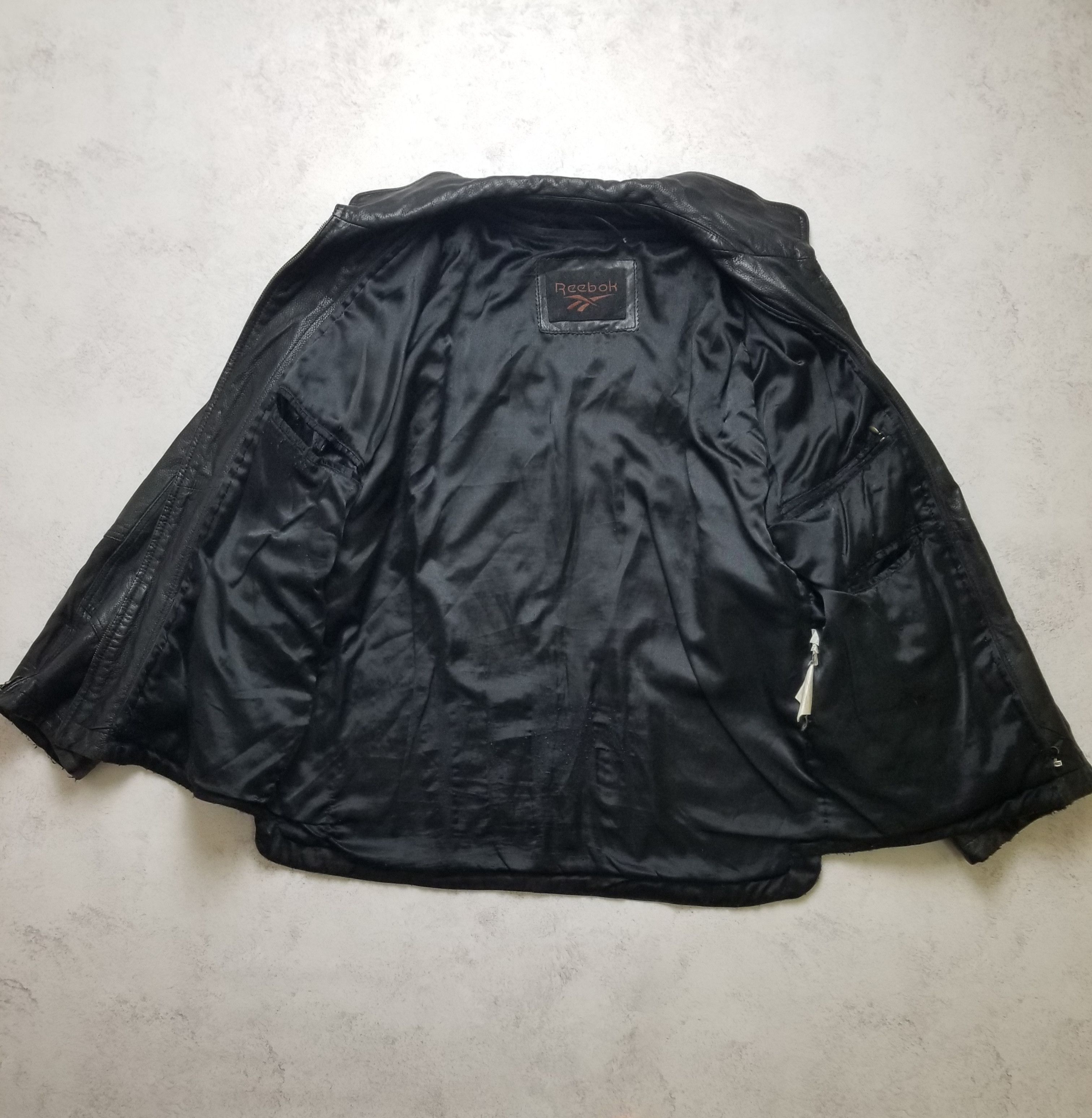 Reebok Vintage Reebok Oiled Lamb Nappa Leather Jacket Men's Size 46 Size US XL / EU 56 / 4 - 2 Thumbnail