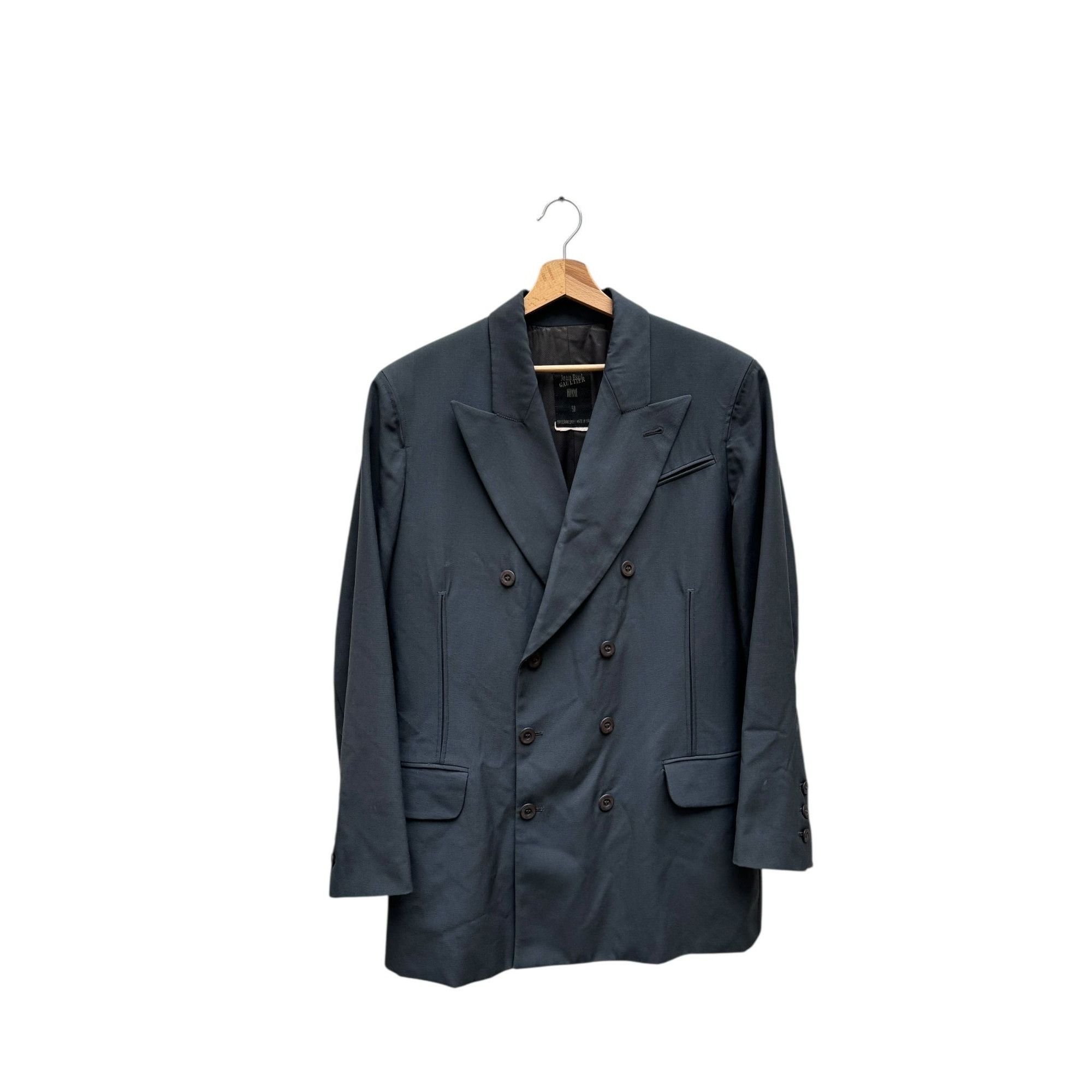 Jean Paul Gaultier 1990s Grey Charcoal 3-Piece Suit Size 40R - 3 Thumbnail