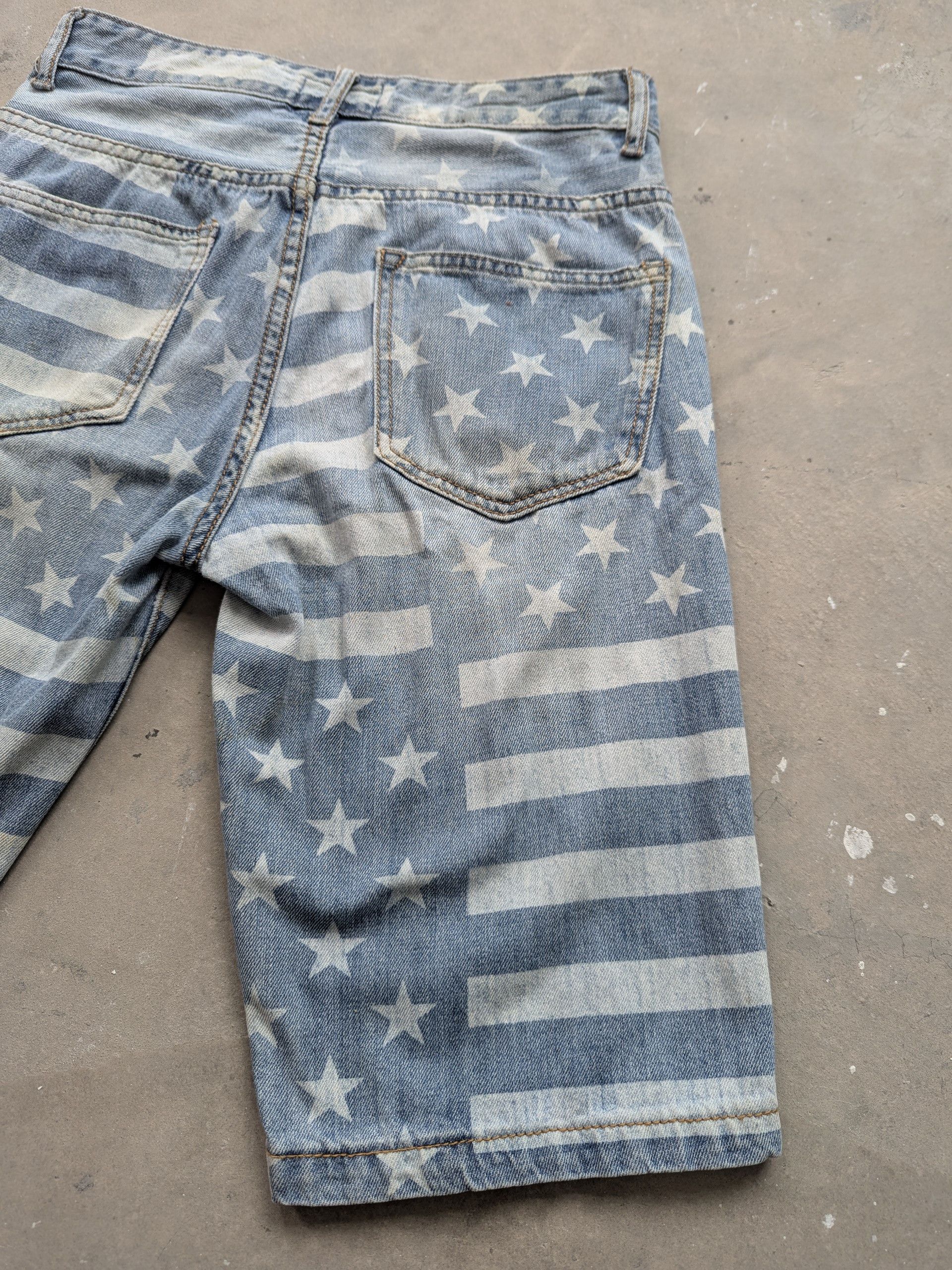 Japanese Brand × Vintage Vintage Garage Jeans Distressed American Flag Size US 28 / EU 44 - 8 Thumbnail