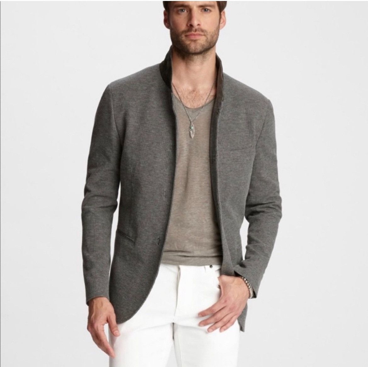 John Varvatos Knit Shawl Collar Jacket. Size EU 52 USA 42 Size US M / EU 48-50 / 2 - 1 Thumbnail