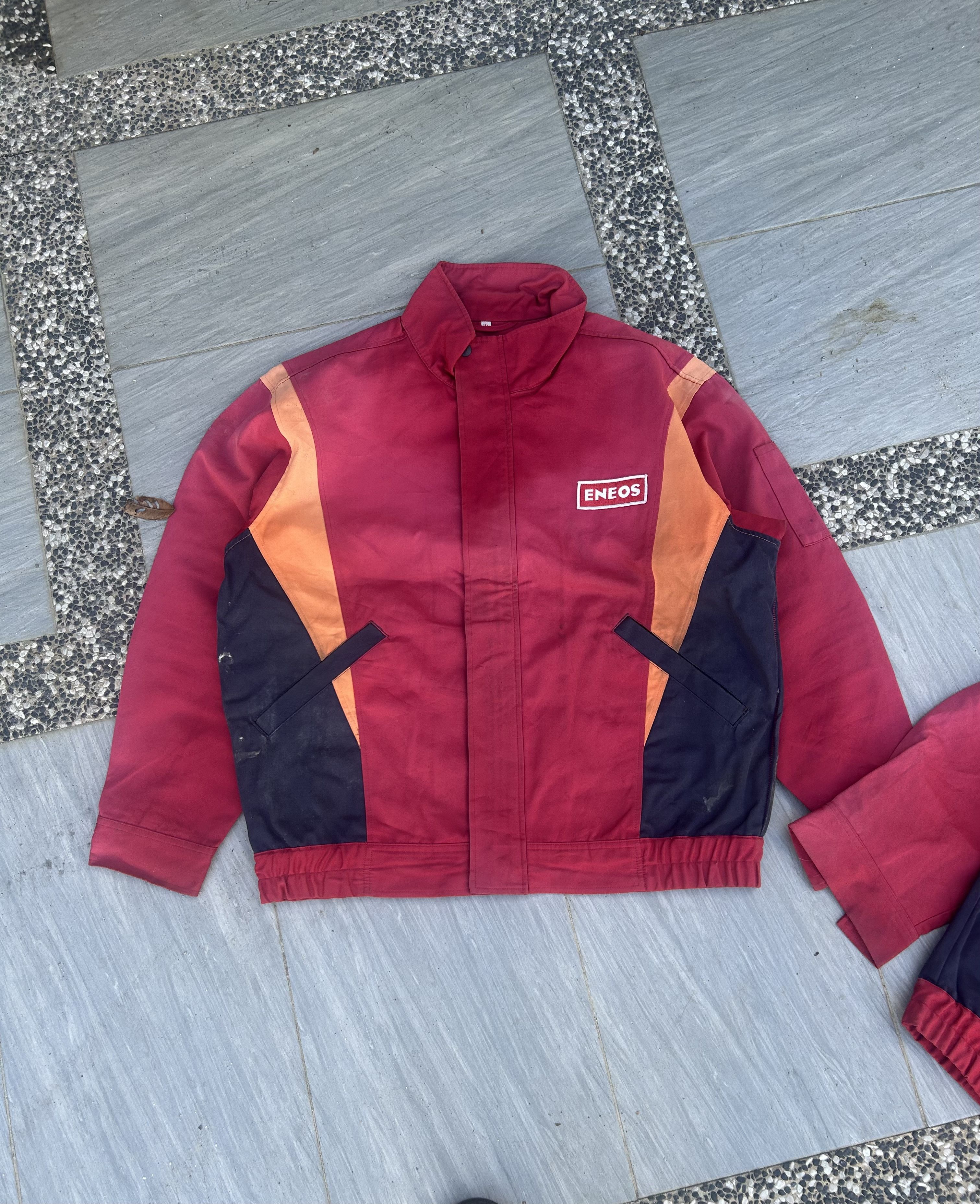Japanese Brand VINTAGE ENEOS OIL JACKET Size US XL / EU 56 / 4 - 6 Thumbnail