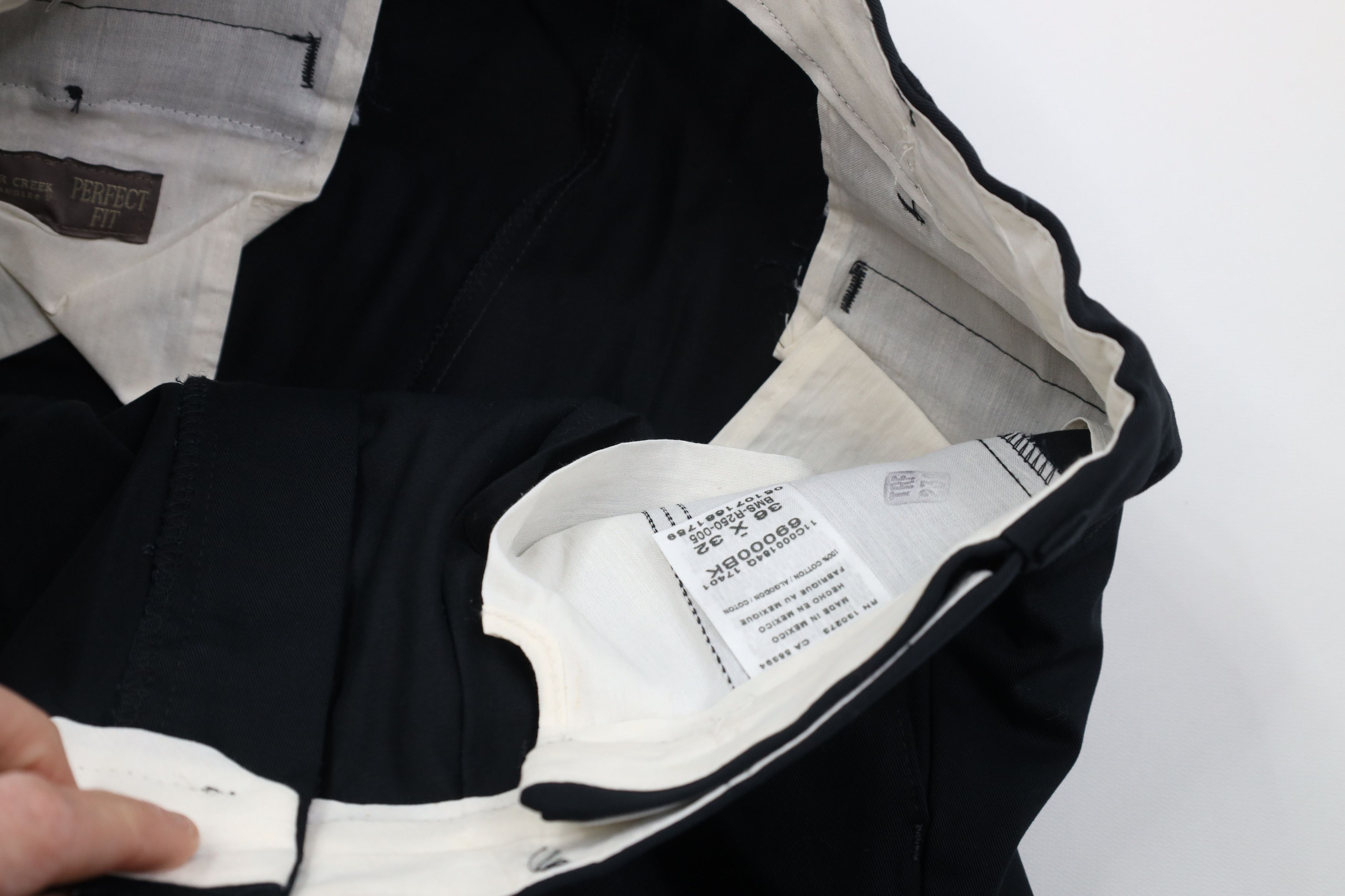 Wrangler Deadstock Vintage Y2K Wrangler Wide Leg Chino Pants Black Size US 36 / EU 52 - 9 Thumbnail