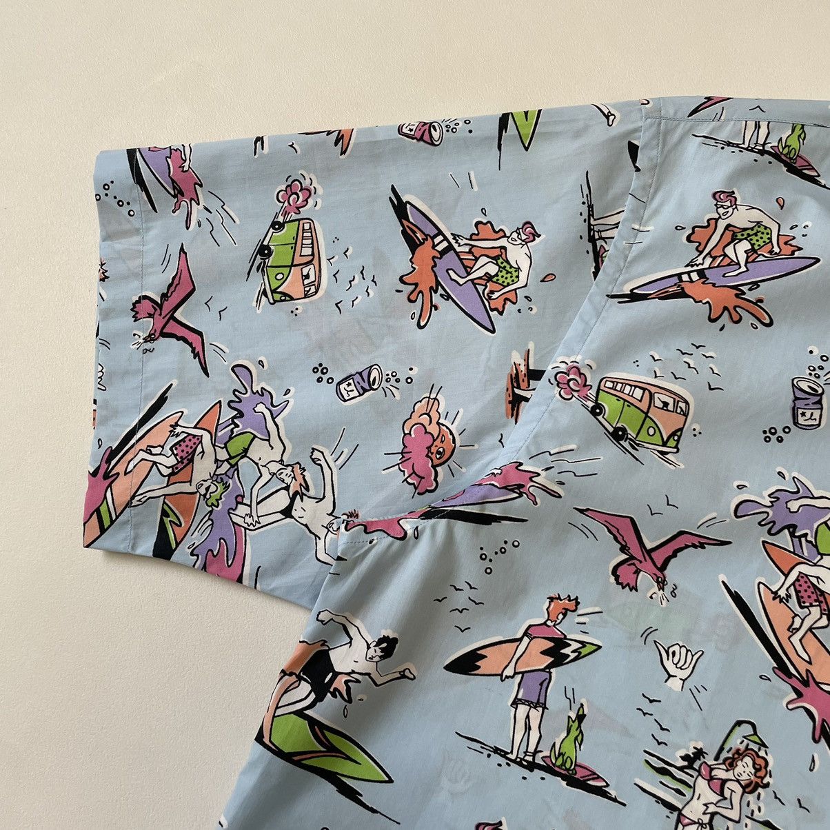 Prada S/S 12 ‘Surf’ Print Short Sleeve Shirt Size US L / EU 52-54 / 3 - 7 Thumbnail