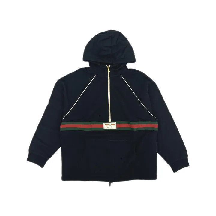 Gucci Gucci Gucci Half-Zip Knit Cotton Hoodie for Men -2506 Size US S / EU 44-46 / 1 - 2 Thumbnail