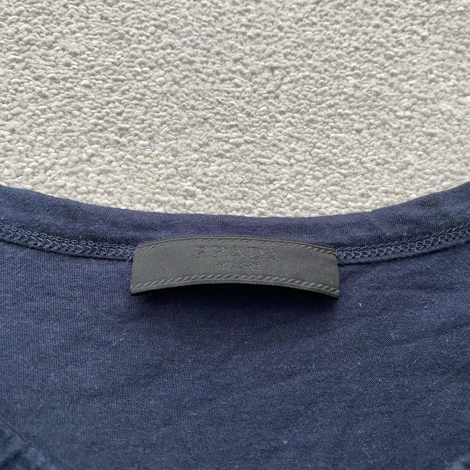 Prada Prada Milano Embroidered Men’s T-Shirt Navy Medium M Size US M / EU 48-50 / 2 - 3 Thumbnail