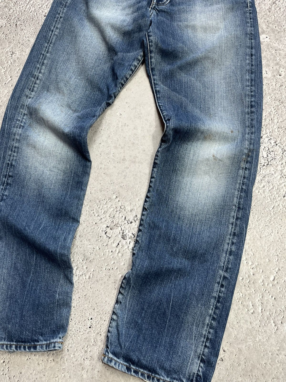 G-Star G-Star RAW Custom Big Logo Denim Jeans Distressed Blue Size US 29 - 10 Thumbnail