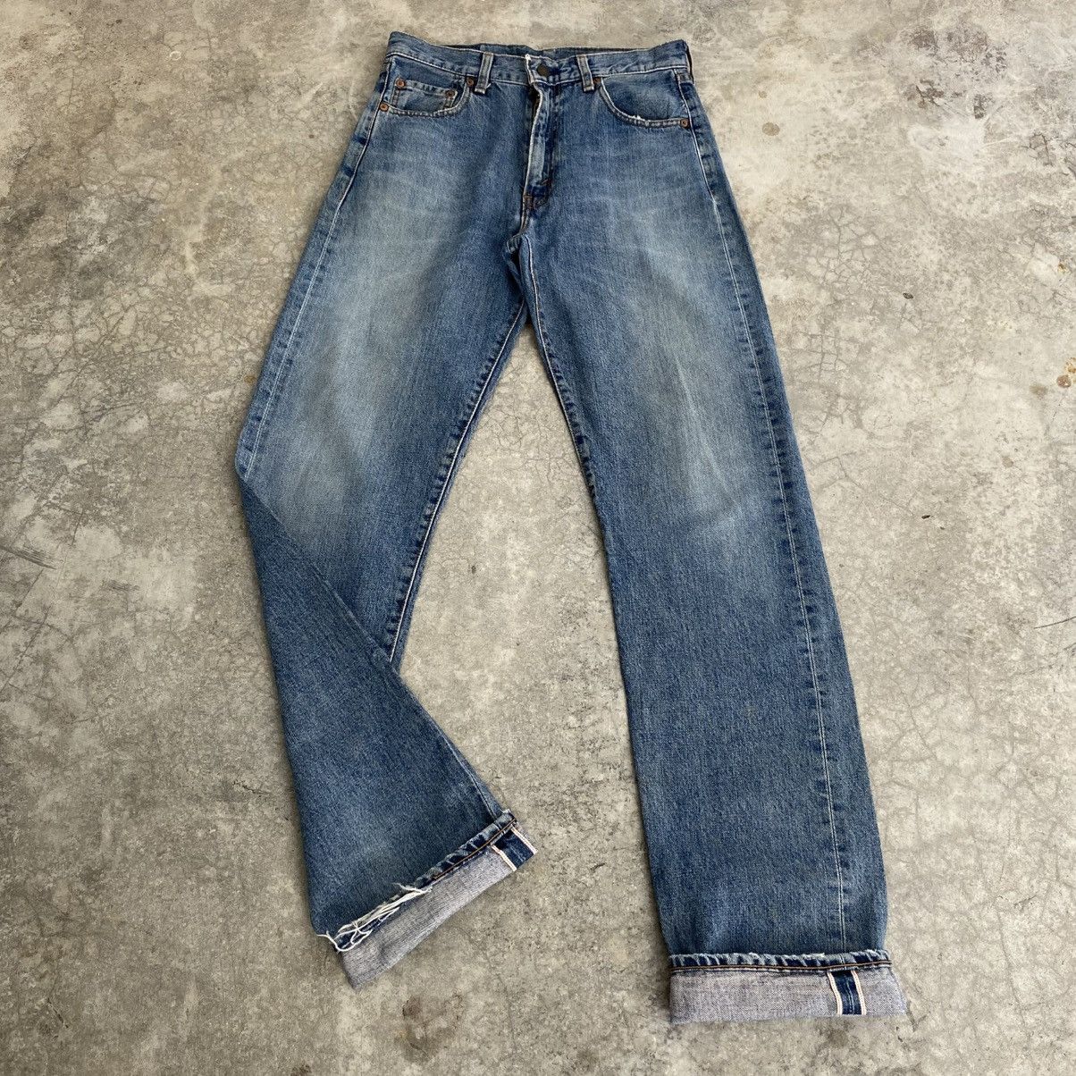 Levi's Vintage Levis 551ZXX Big E Faded Blue Selvedge LVC Jeans Size US 30 / EU 46 - 1 Thumbnail
