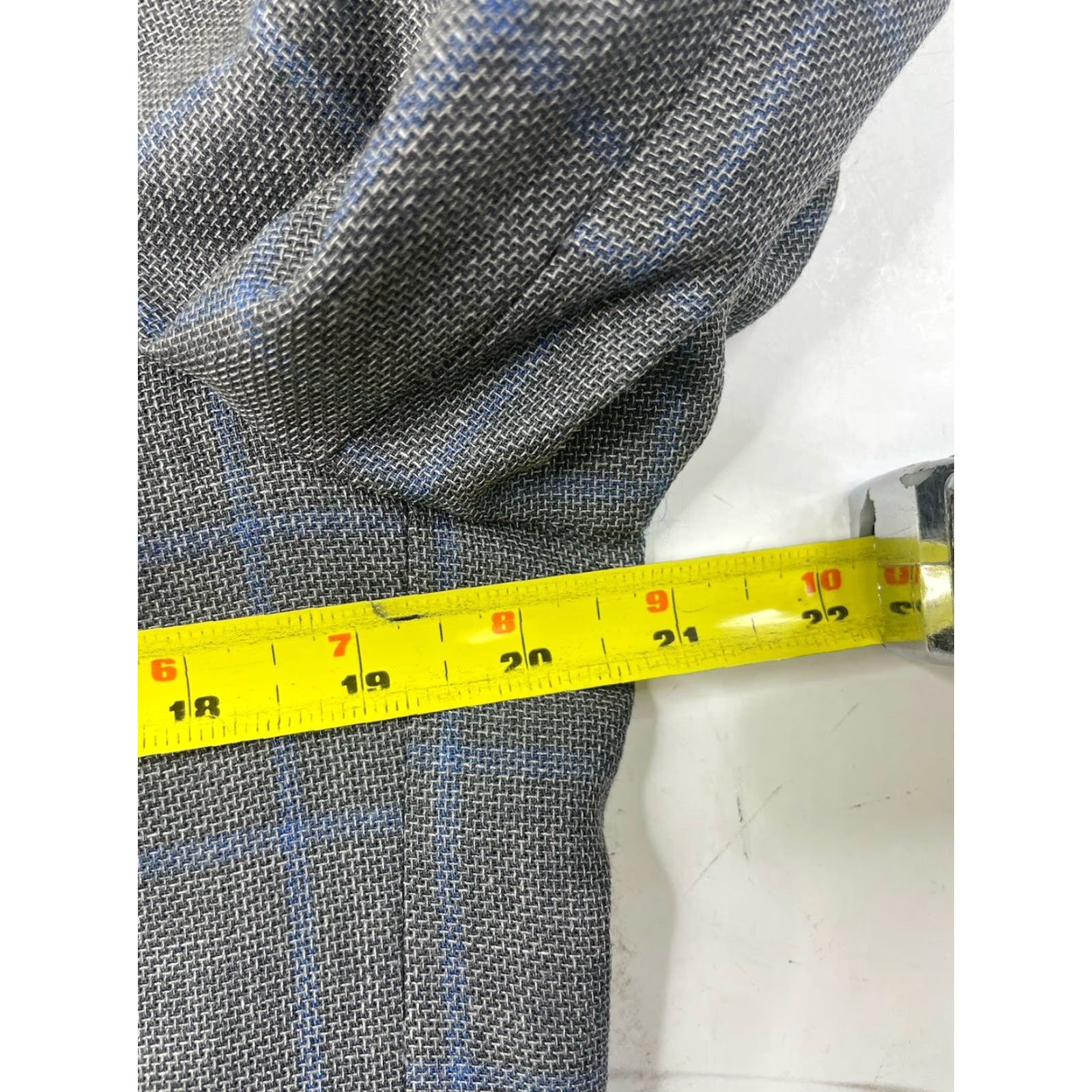 Jos. A. Bank NWT Jos A Bank Mens Silk Wool Blazer Jacket Sports Coat Gray Pane Size 40L Slim Size 40R - 7 Thumbnail