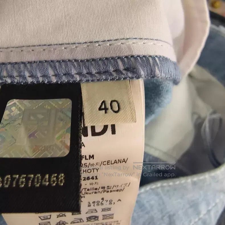 Fendi Fendi Double F lightweight wide-leg denim pants Size 26" / US 2 / IT 38 - 6 Thumbnail
