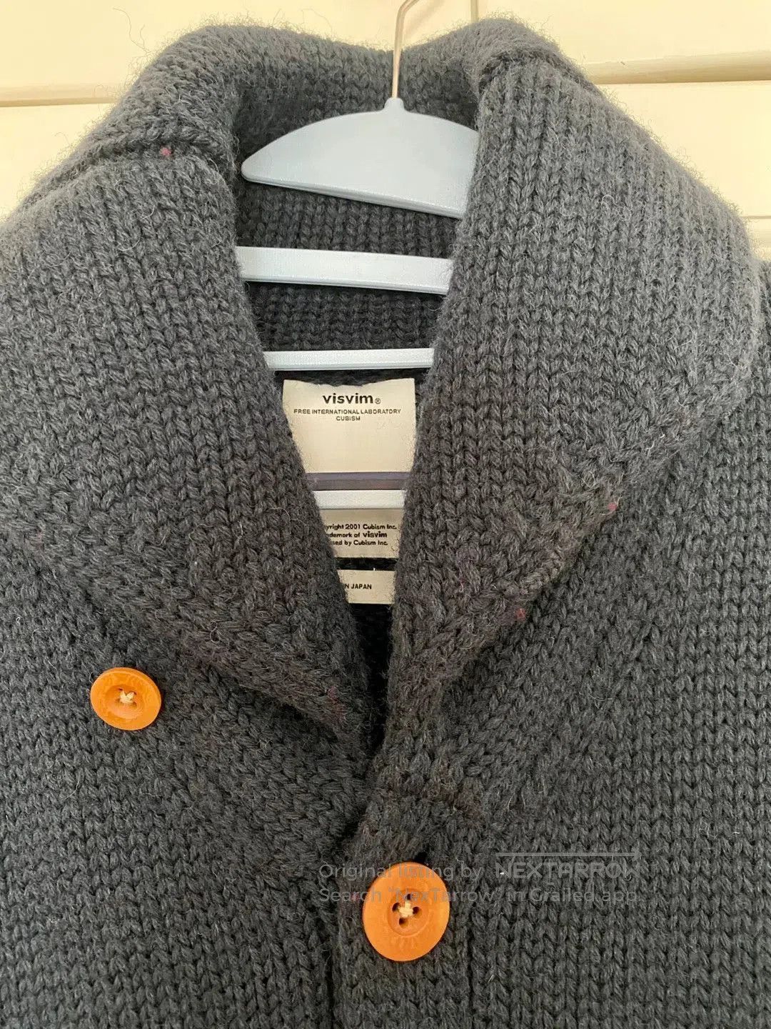 Visvim visvim Dark Blue Wool Cardigan Orange Buttons. Size US M / EU 48-50 / 2 - 2 Thumbnail