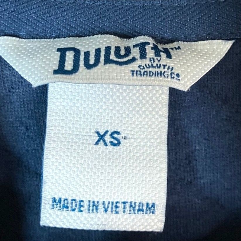 Duluth Trading Company Duluth Trading Co. Womens Sweatshirt Blue Quilted 1/4 Button Pullover XS Size XS / US 0-2 / IT 36-38 - 6 Thumbnail