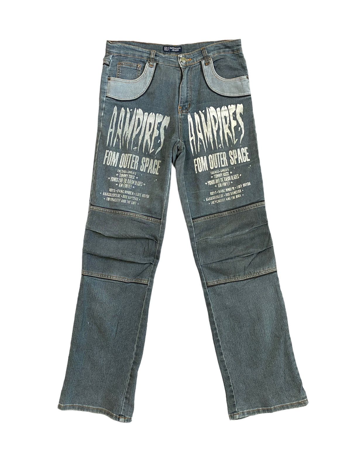 Japanese Brand × Vintage Vintage Haphazard Jeans Aampires Fom Outer Space DENIM Size US 29 - 1 Thumbnail