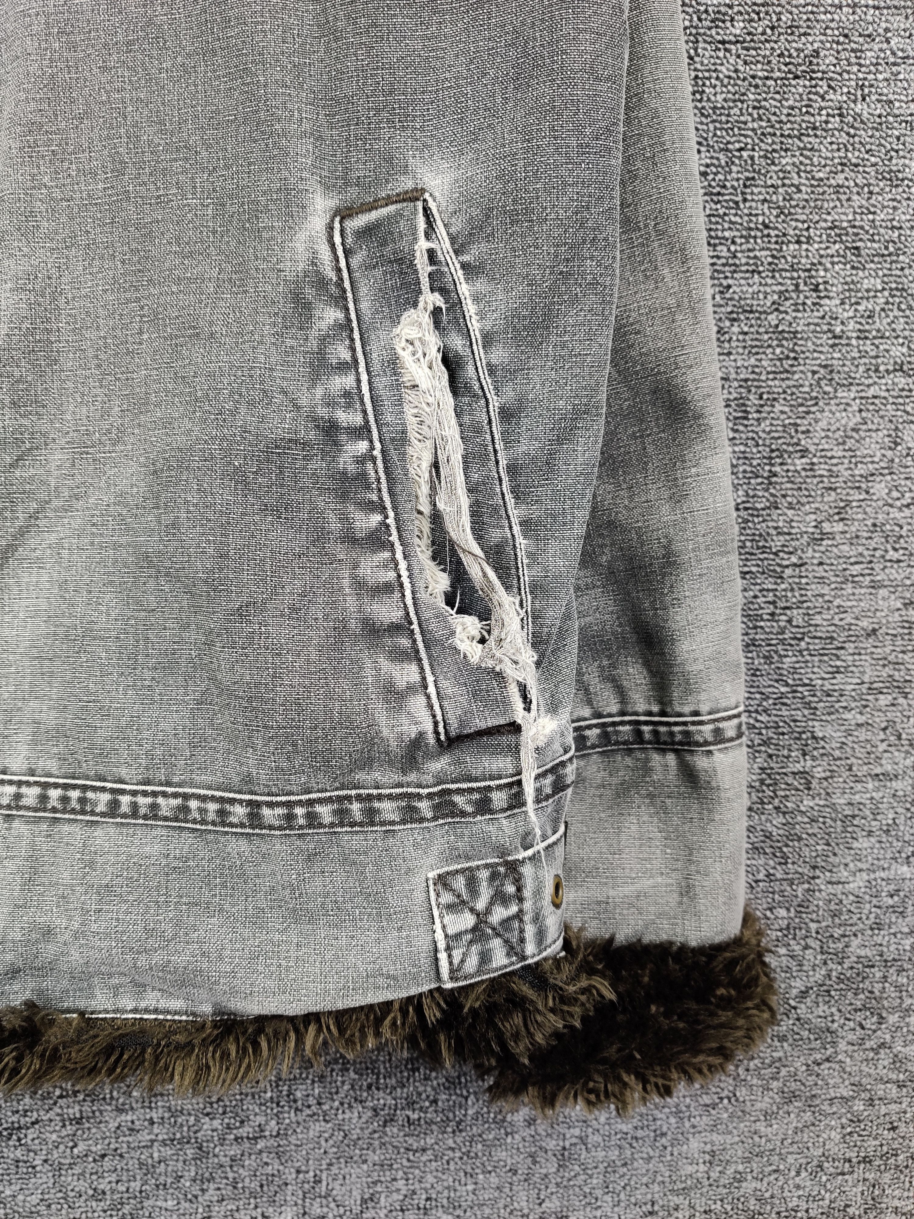 Edwin Vintage Edwin Shearling Denim Faux Fur Jacket Size US M / EU 48-50 / 2 - 3 Thumbnail