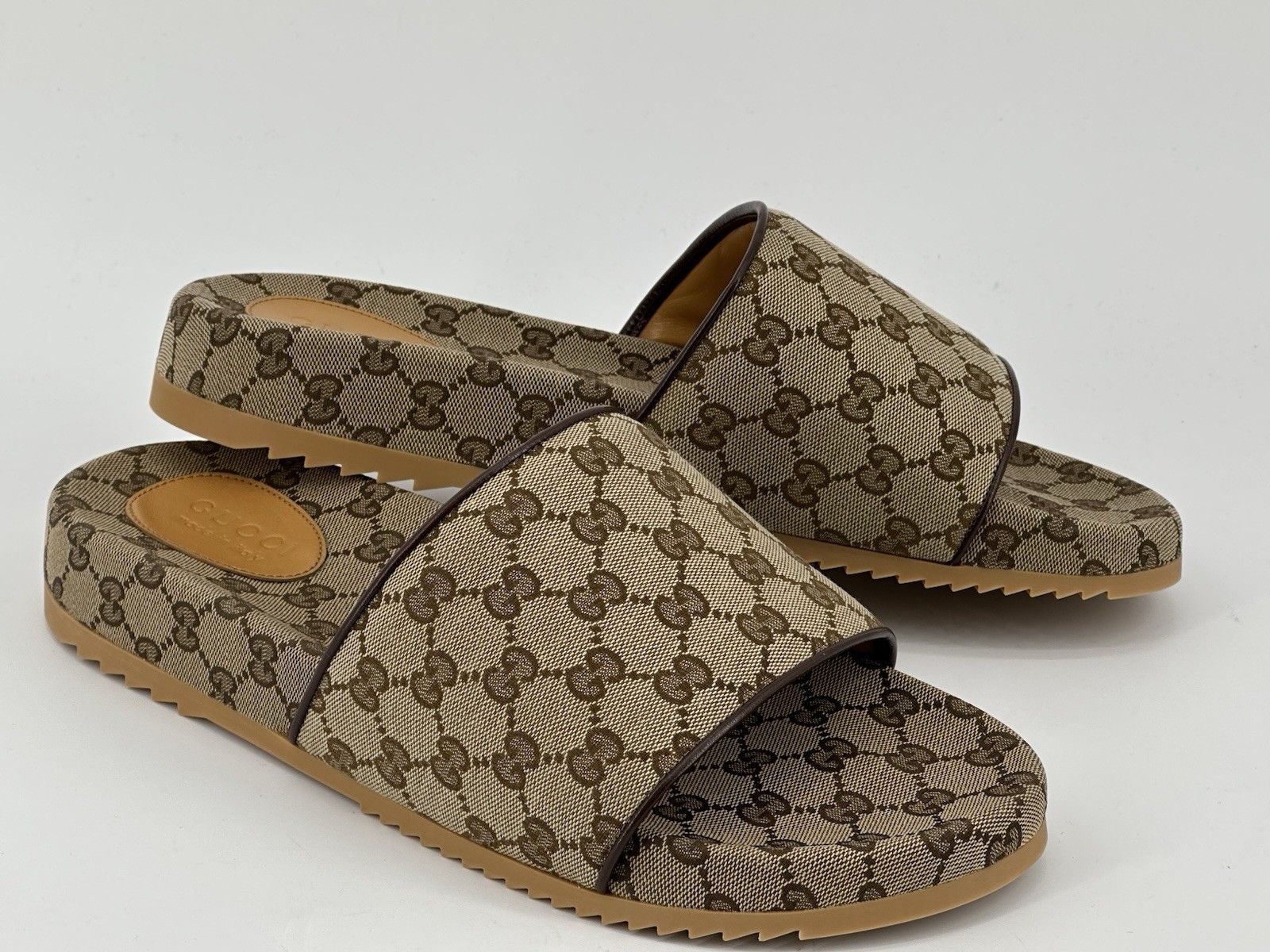 Gucci New Gucci Silde Men's GG Canvas Size-EU-47/US-14/UK-13 Size US 14 / EU 47 - 5 Thumbnail