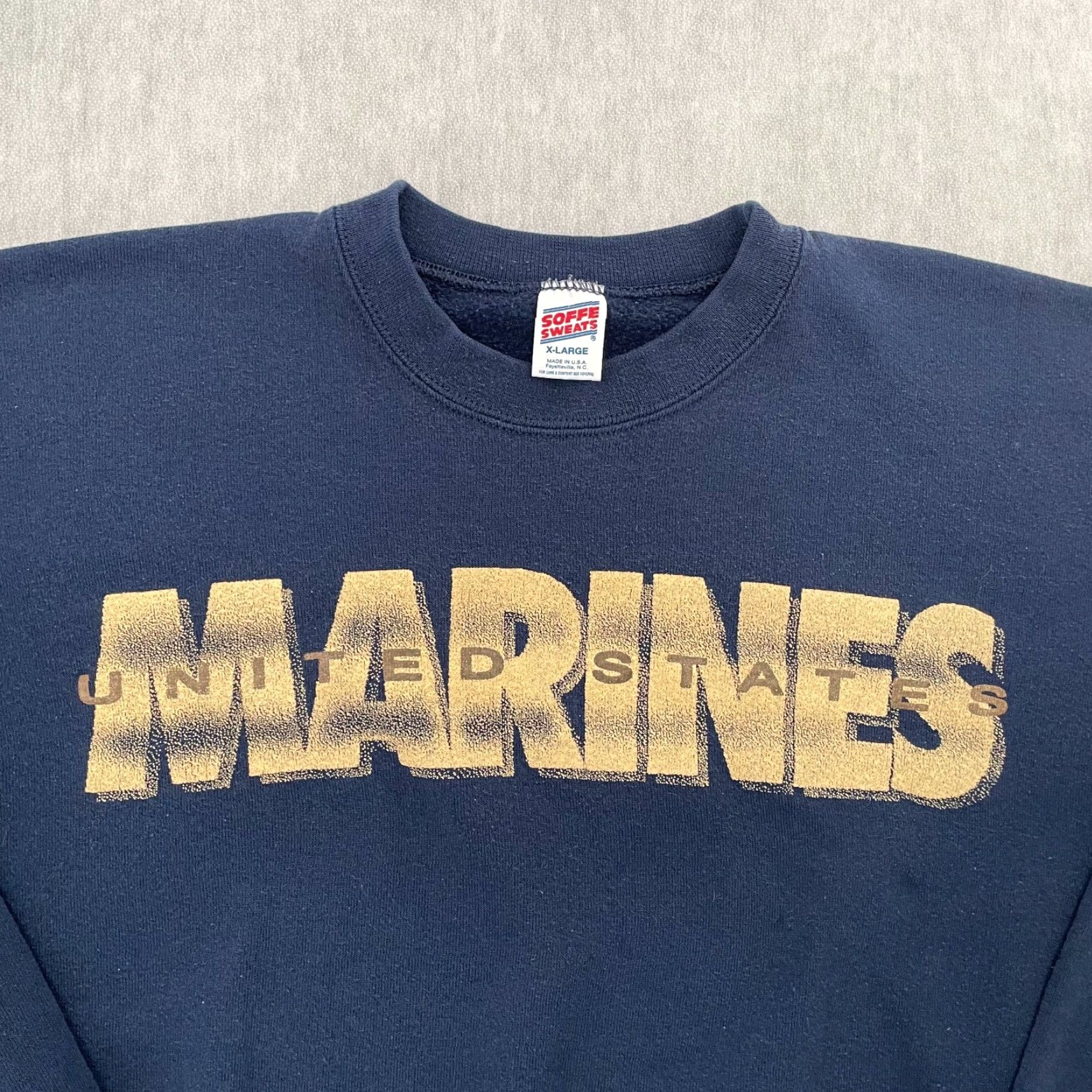 Vintage VINTAGE United States Marines Sweater Adult Extra Large Blue Pullover Mens XL Brand Soffe Sweats Classic Fit Men’s Knit Style Pullover Size US XL / EU 56 / 4 - 3 Thumbnail