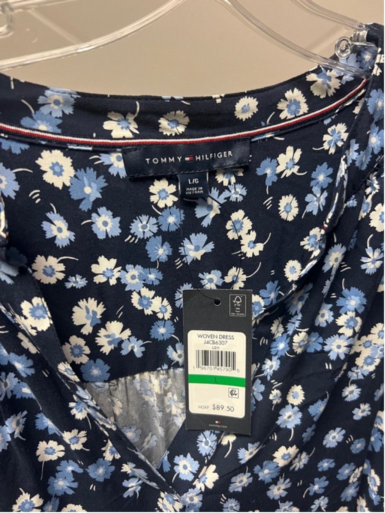 Tommy Hilfiger Women's Tommy Hilfiger Dress, L, Navy Blue Size L / US 10 / IT 46 - 3 Thumbnail