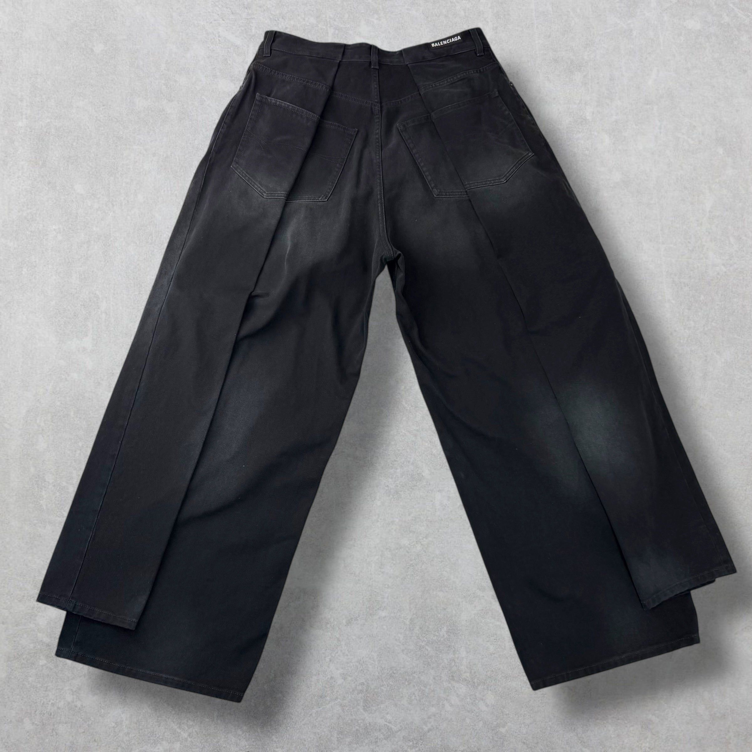 Balenciaga Balenciaga Double Side Black Jeans 36 (L) Size US 36 / EU 52 - 2 Thumbnail