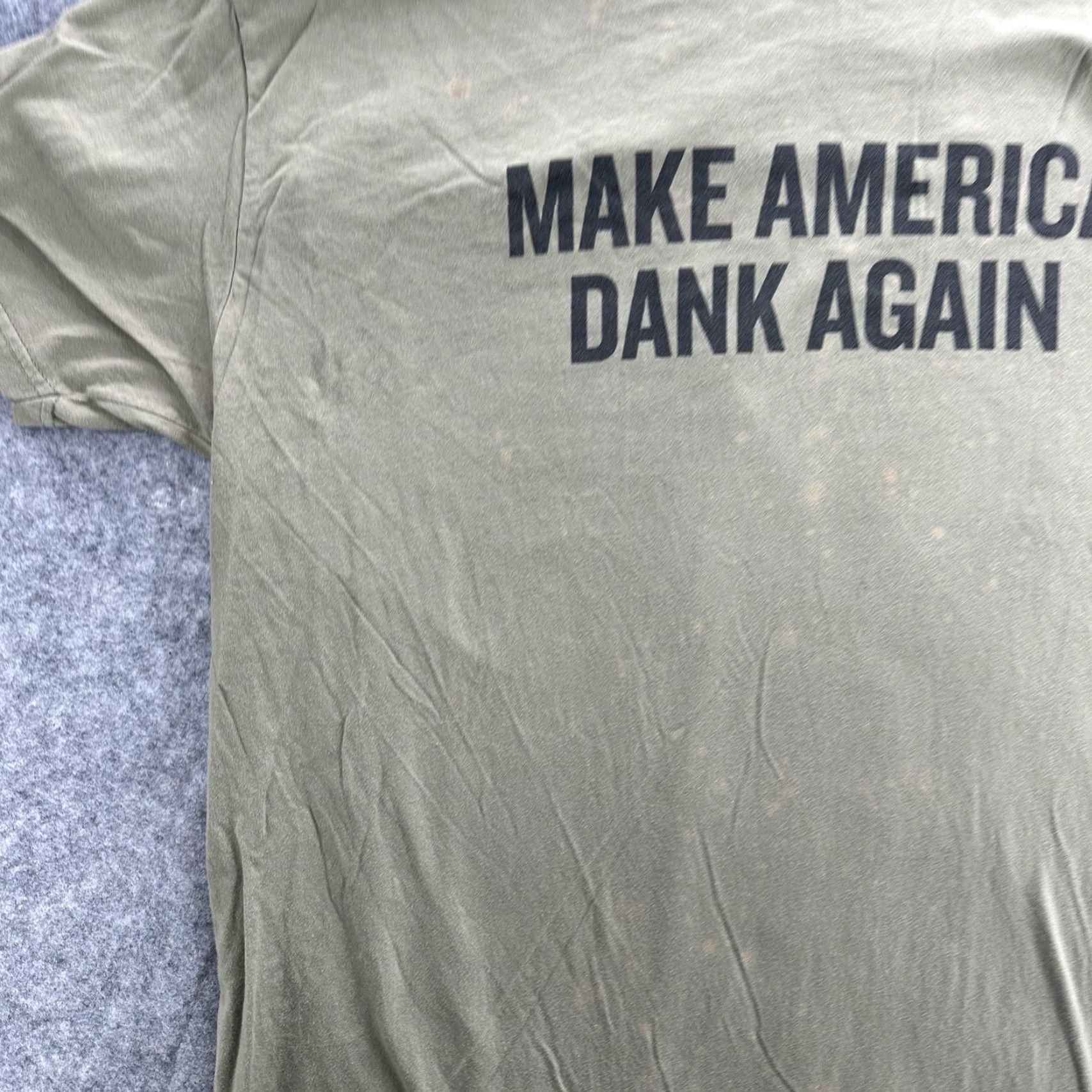 Next Level Next Level Shirt Mens 2XL Olive Green Funny Graphic Make America Dank Again Flying Saucer Beer Size US XXL / EU 58 / 5 - 3 Thumbnail