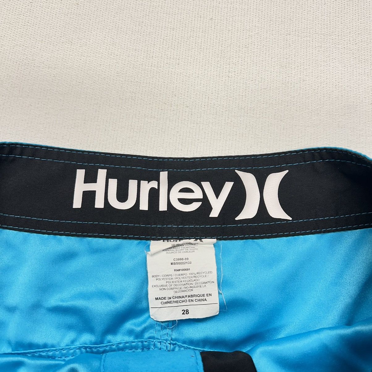 Hurley Hurley Swim Shorts Blue Board Trunks Pocket Beach Pool Logo Size US 29 - 8 Thumbnail