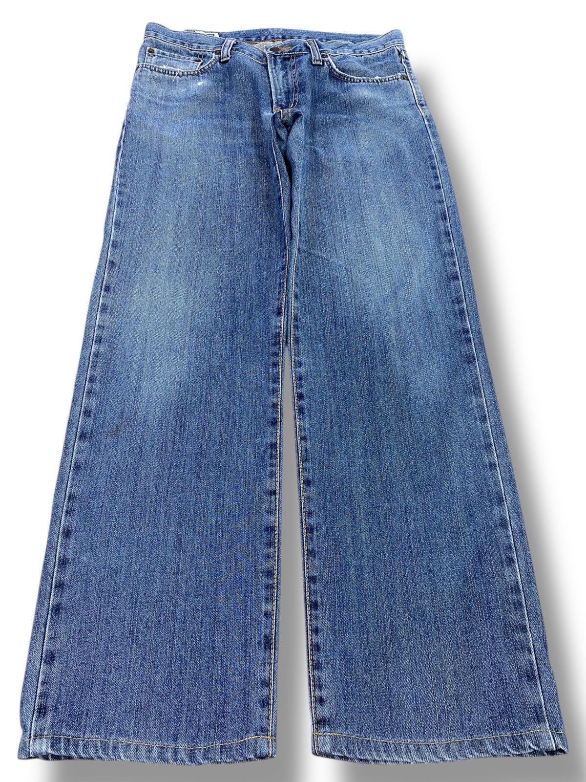 Edwin Edwin Blue Wash Straight Leg Style Jeans Size US 33 - 1 Thumbnail