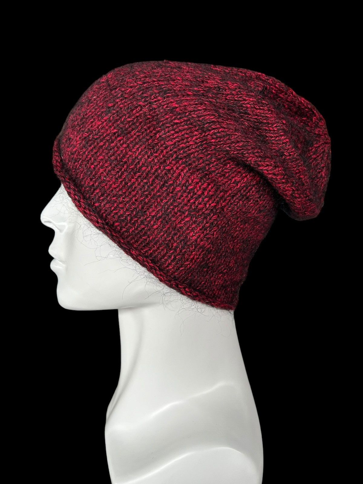 14th Addiction × Hysteric Glamour × Japanese Brand ☠️ Punk Bondage Style FUr Mohair Beanie Hats 🎌☠️ Size ONE SIZE - 2 Thumbnail