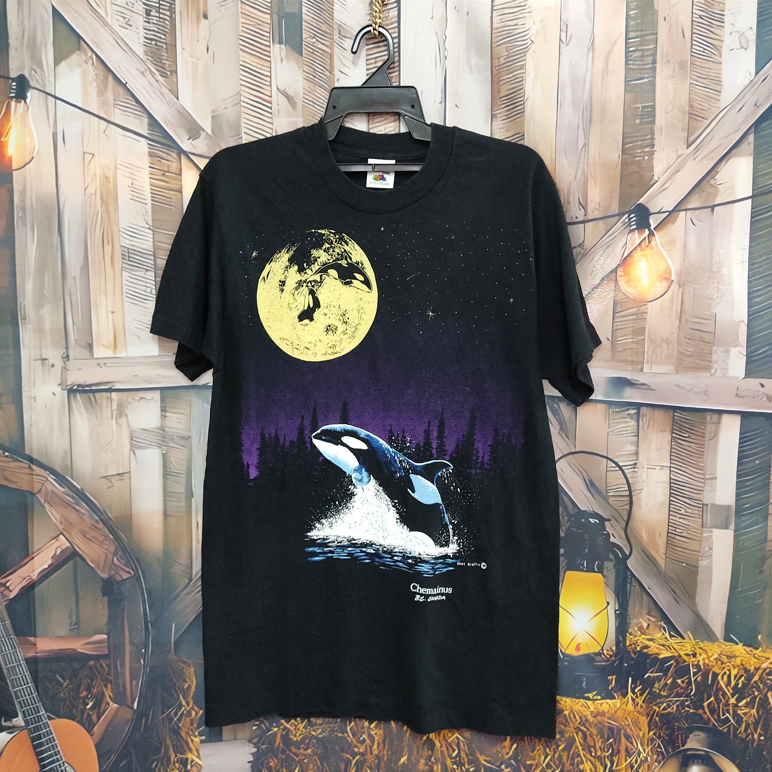 Fruit Of The Loom × Habitat Vintage 80s ORCA Chemainus B.C Canada T-shirt Size US L / EU 52-54 / 3 - 1 Thumbnail