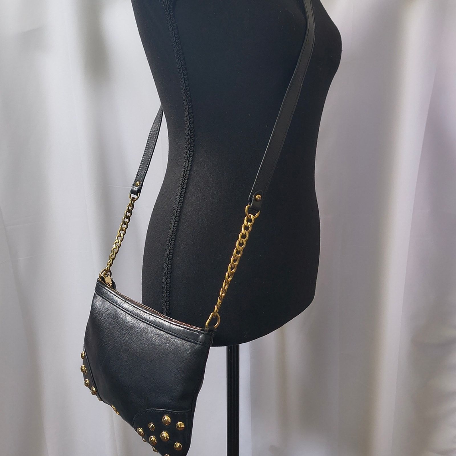 Juicy Couture Y2K Juicy Couture Black Genuine Leather Studded Crossbody Size ONE SIZE - 2 Thumbnail
