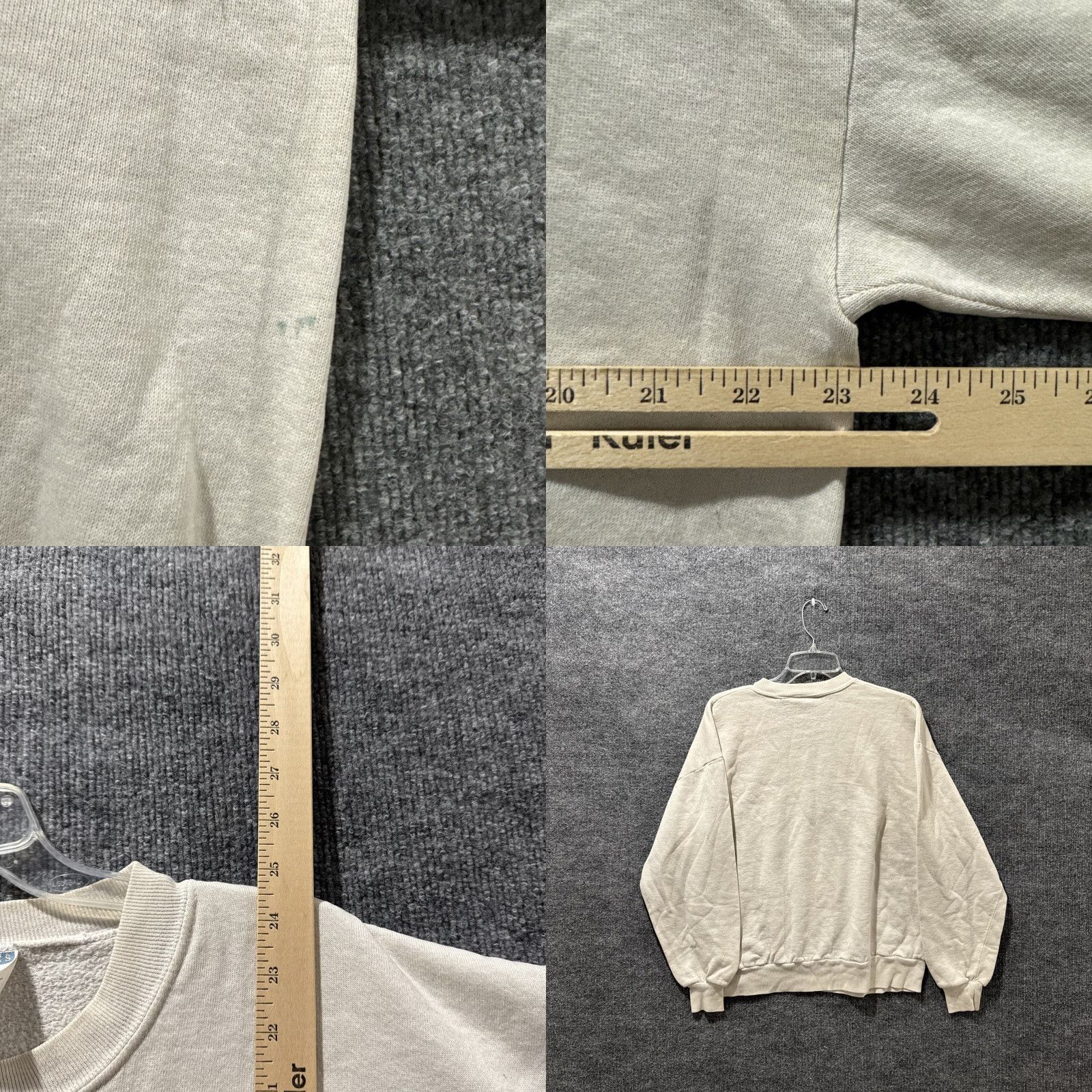 Jerzees VINTAGE 90s JERZEES Sweatshirt Unisex Adults XL White Stained Crewneck HTF Size ONE SIZE - 9 Thumbnail