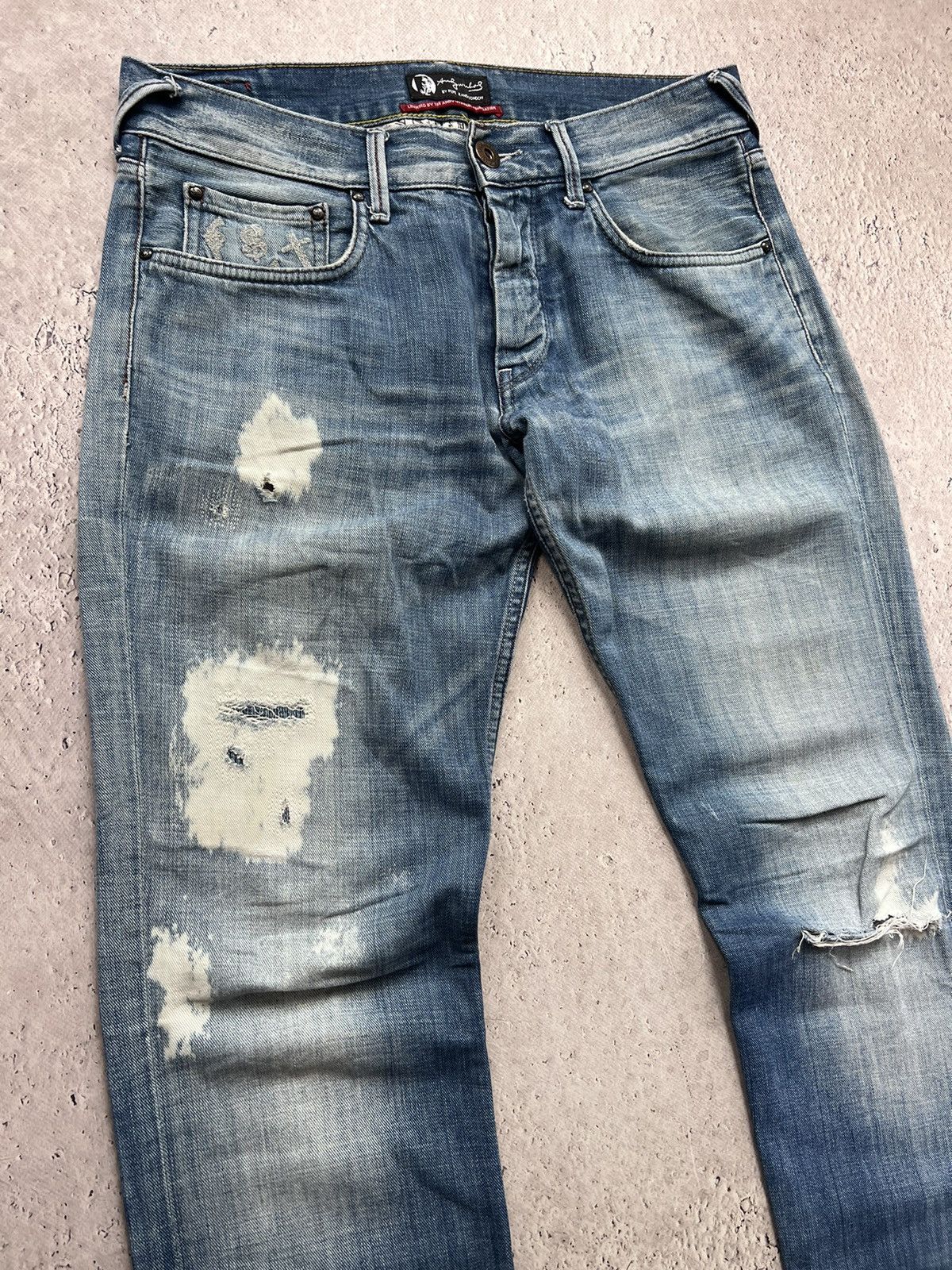 Andy Warhol × Japanese Brand Y2K Andy Warhol Pepe Jeans Art cargo JEANS Rare Retro Hype Size US 31 - 3 Thumbnail