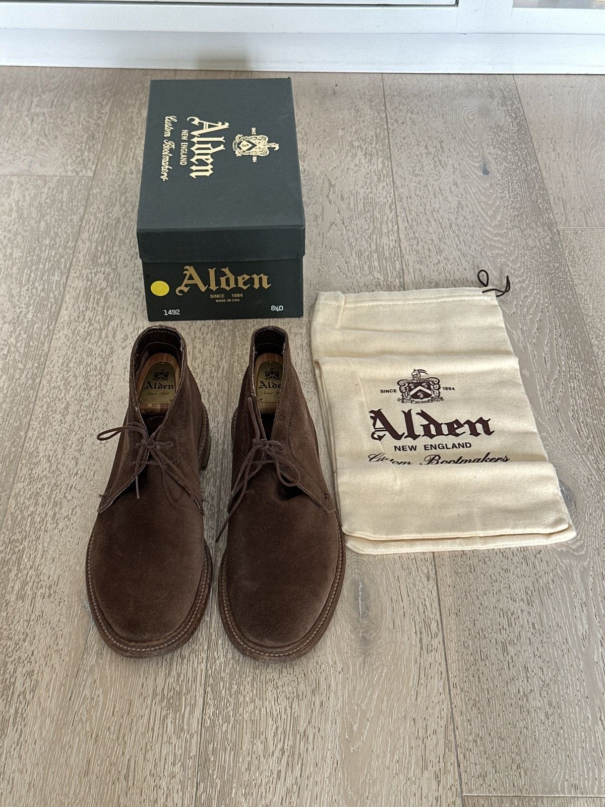 Alden Alden unlined suede chukka boots chocolate brown Size US 8.5 / EU 41-42 - 1 Thumbnail