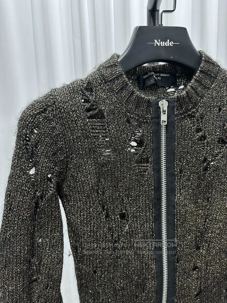 Comme des Garcons Comme des Garcons Distressed gold thread sweater Size M / US 6-8 / IT 42-44 - 2 Thumbnail